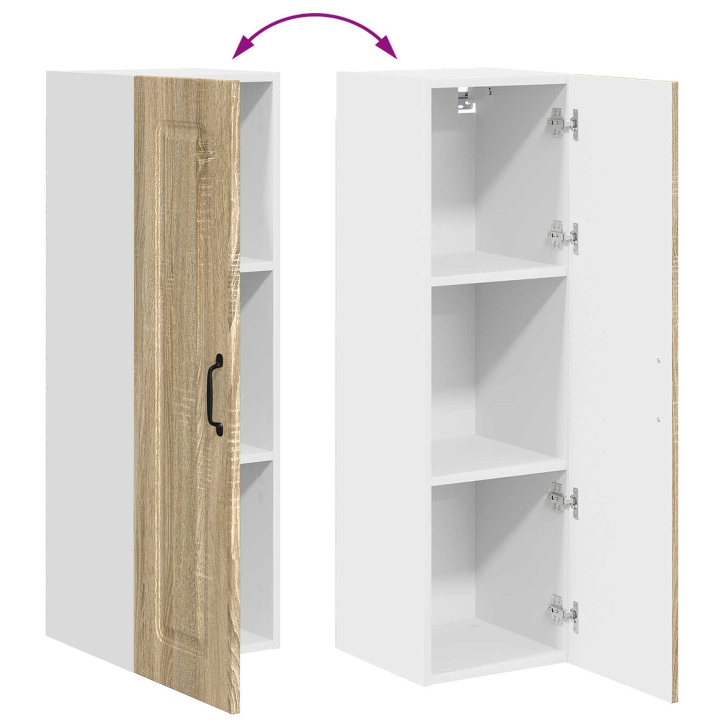 Keukenkast Kalmar Sonoma Eiken 30 x 31 x 100 cm Bewerkt hout is nu te koop bij PeponiXL, paradijselijk wonen!