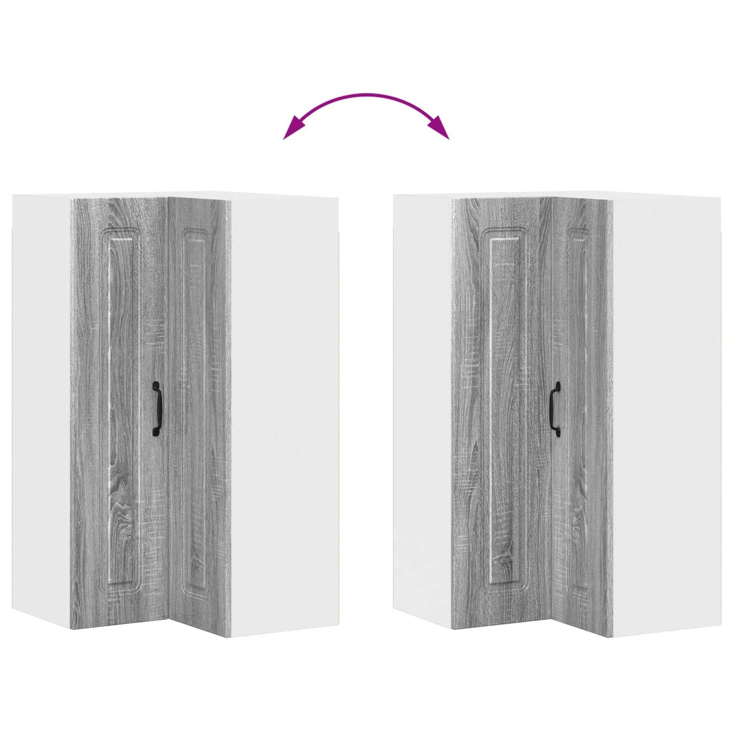 Keukenkast Kalmar Grijs Sonoma 57 x 57 x 100 cm Bewerkt hout is nu te koop bij PeponiXL, paradijselijk wonen!