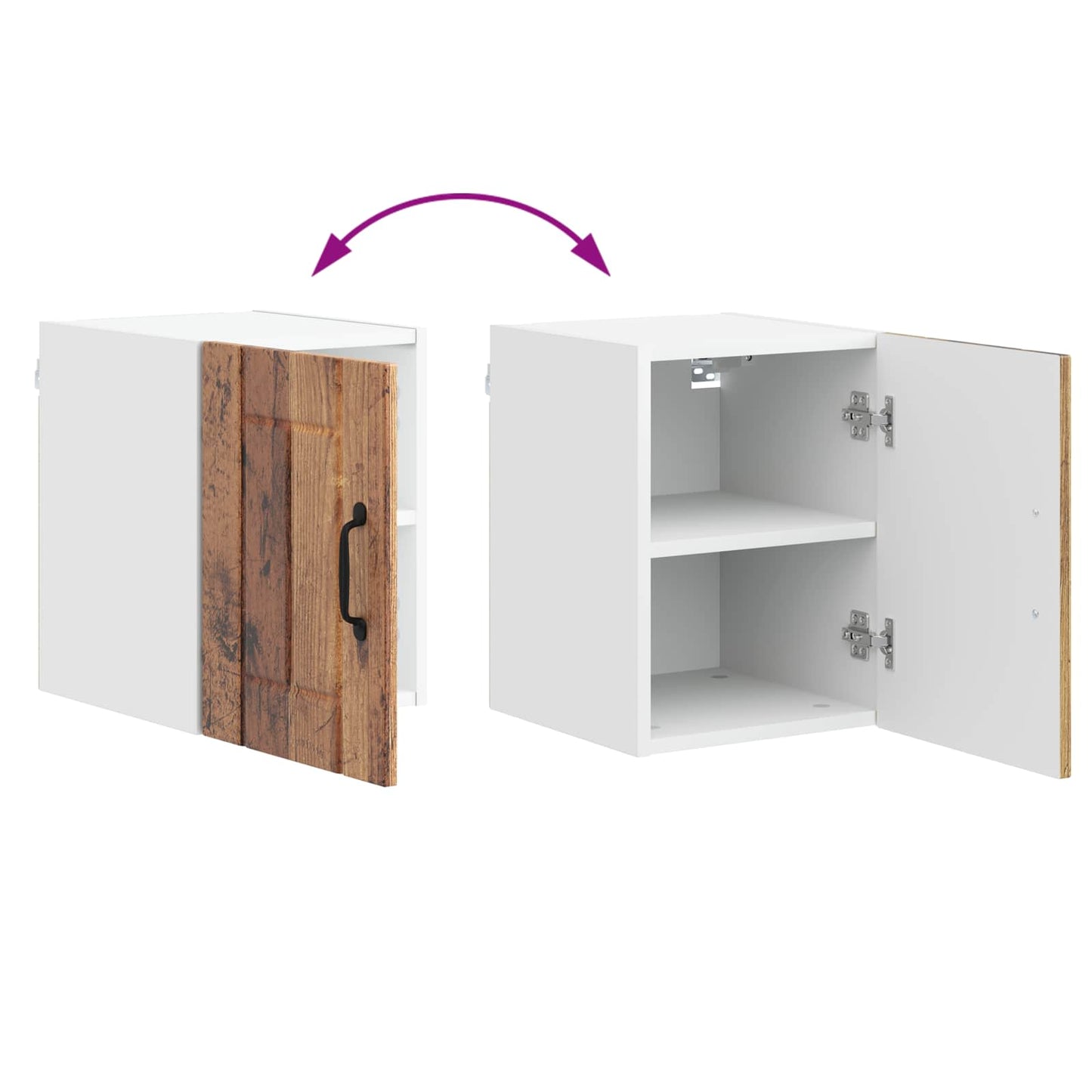 Keukenkast Oudhout 30 x 31 x 40 cm Bewerkt hout is nu te koop bij PeponiXL, paradijselijk wonen!