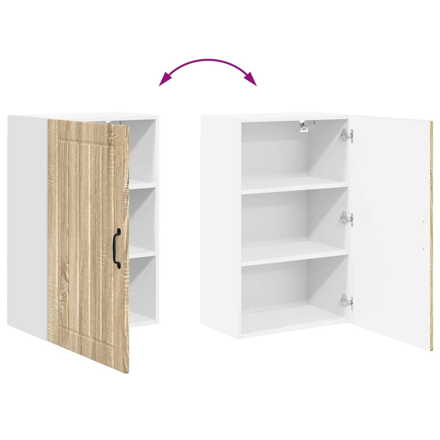 Keukenkast Sonoma Eiken 50 x 31 x 80 cm Bewerkt hout is nu te koop bij PeponiXL, paradijselijk wonen!