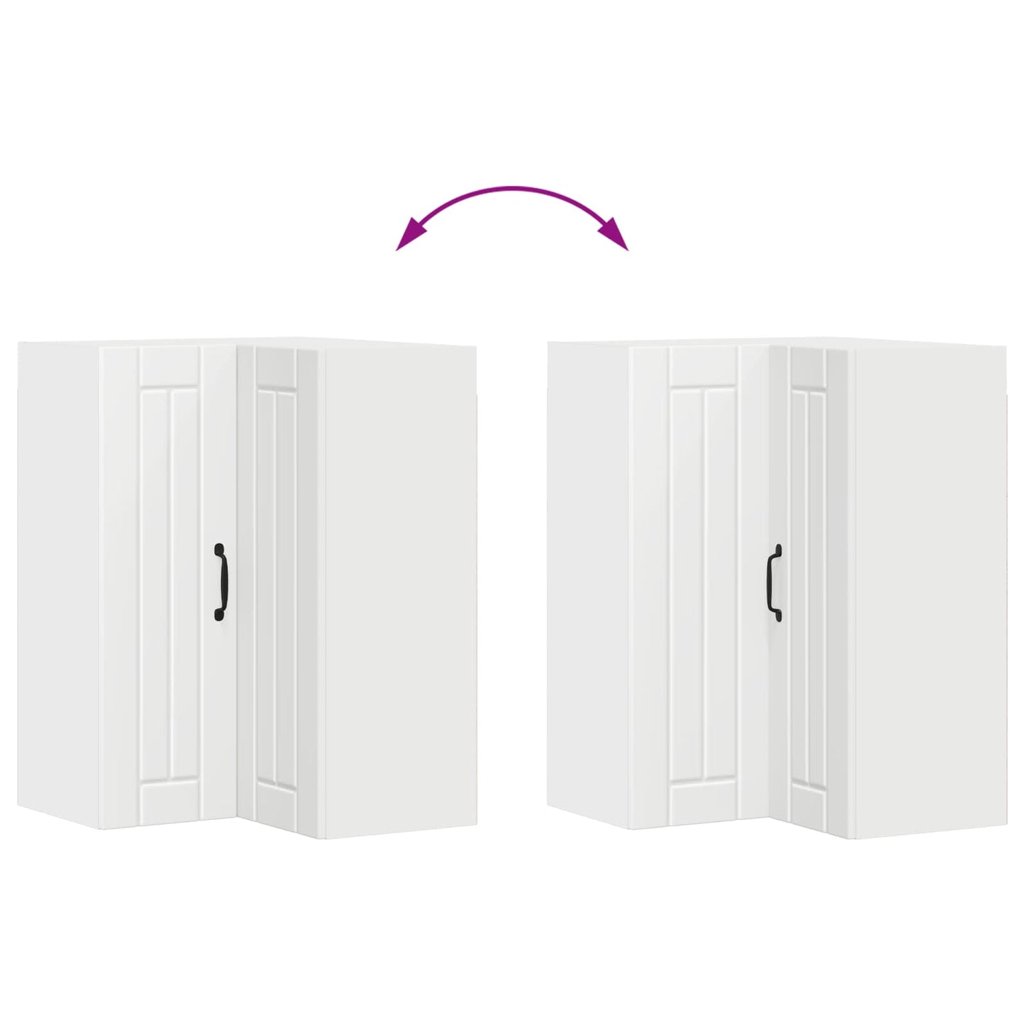 Keukenkast Wit 57 x 57 x 80 cm Bewerkt hout is nu te koop bij PeponiXL, paradijselijk wonen!