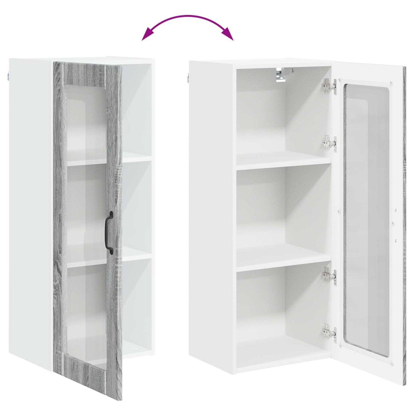 Keukenkast Grijs Sonoma 40 x 31 x 100 cm Bewerkt hout is nu te koop bij PeponiXL, paradijselijk wonen!