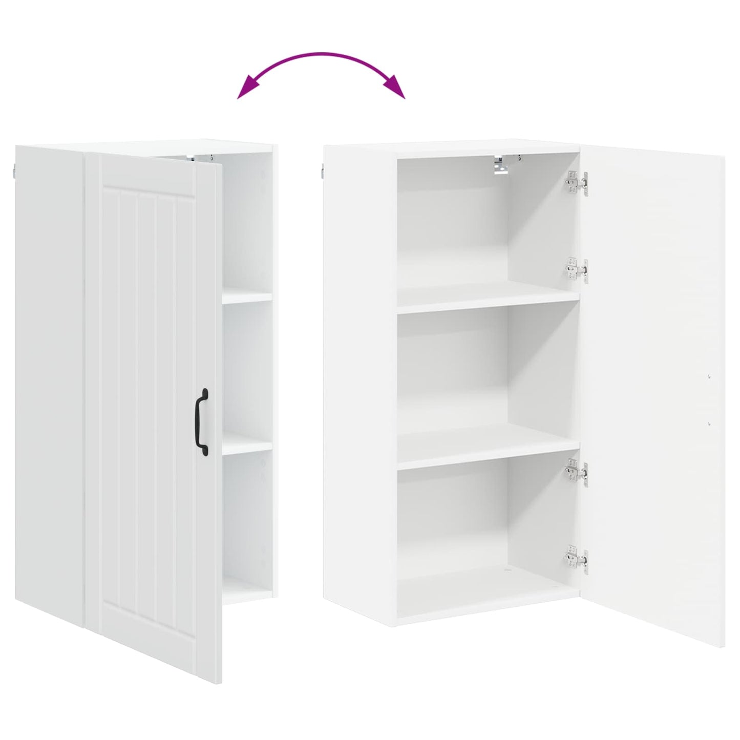 Keukenkast Wit 50 x 31 x 100 cm Bewerkt hout is nu te koop bij PeponiXL, paradijselijk wonen!