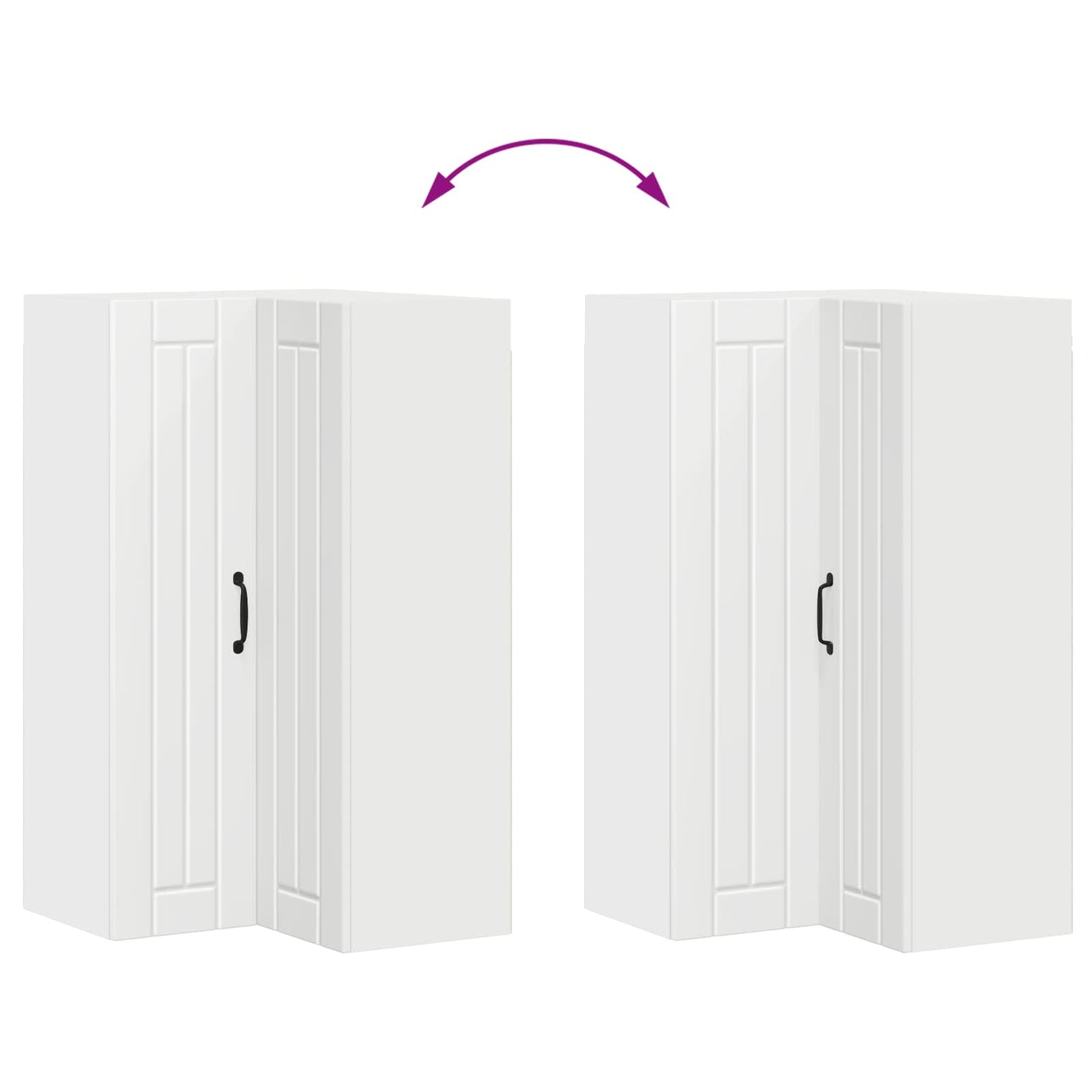 Keukenkast Wit 57 x 57 x 100 cm Bewerkt hout is nu te koop bij PeponiXL, paradijselijk wonen!