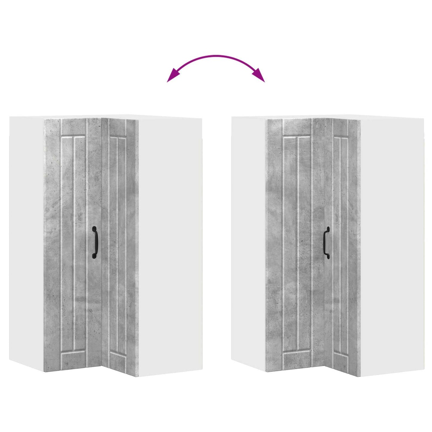 Keukenkast Beton Grijs 57 x 57 x 100 cm Bewerkt hout is nu te koop bij PeponiXL, paradijselijk wonen!