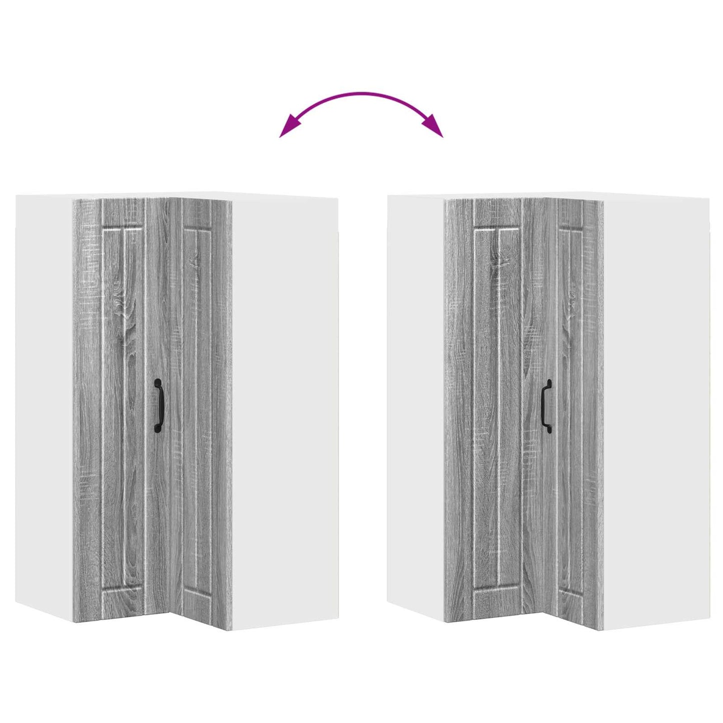 Keukenkast Grijs Sonoma 57 x 57 x 100 cm Bewerkt hout is nu te koop bij PeponiXL, paradijselijk wonen!