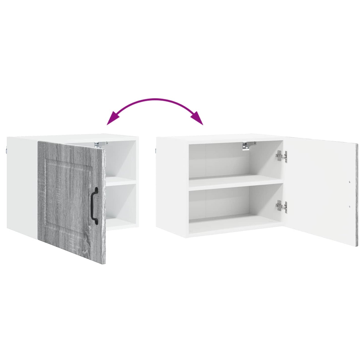 Keukenkast 2 pcs Grijs Sonoma 50 x 31 x 40 cm Bewerkt hout is nu te koop bij PeponiXL, paradijselijk wonen!