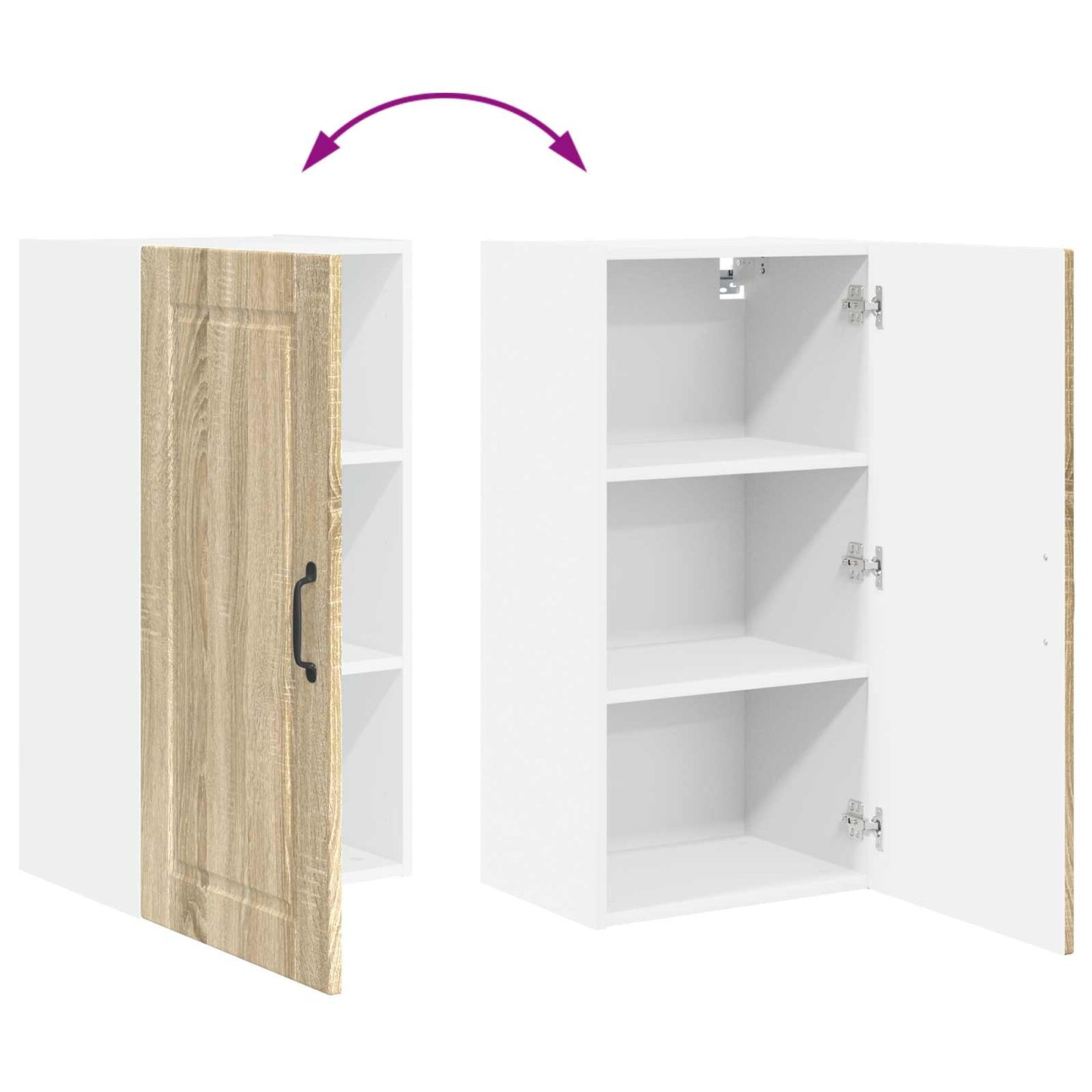 Keukenkast met plank Sonoma Eiken 40 x 31 x 80 cm Bewerkt hout is nu te koop bij PeponiXL, paradijselijk wonen!