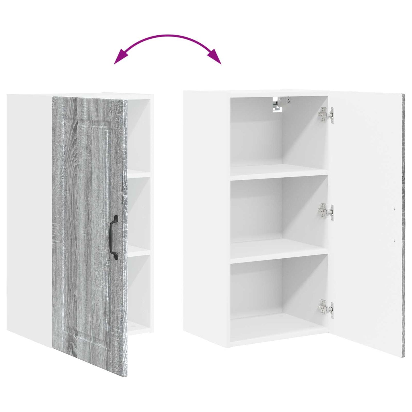 Keukenkast met plank Grijs Sonoma 40 x 31 x 80 cm Bewerkt hout is nu te koop bij PeponiXL, paradijselijk wonen!