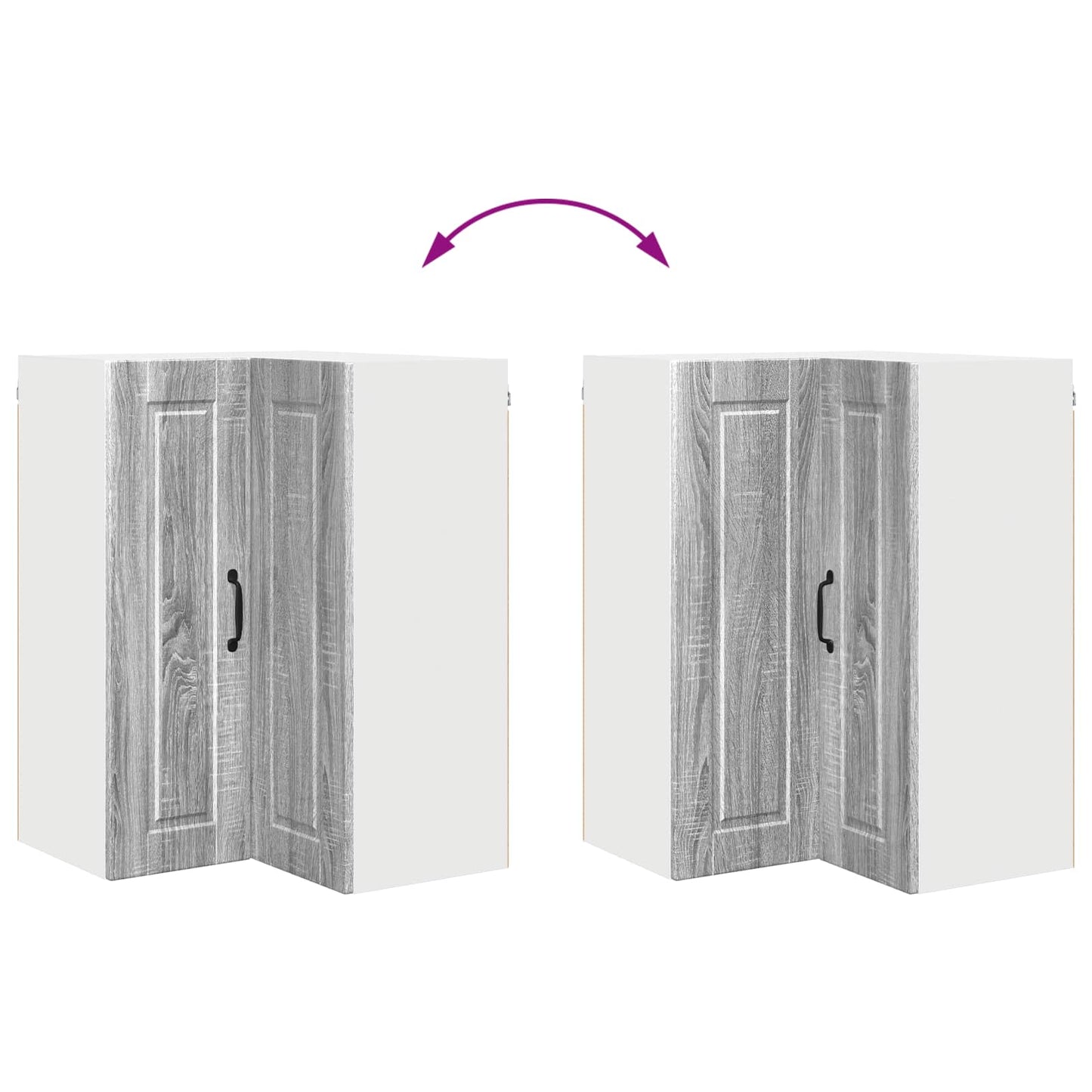 Keukenkast met plank Grijs Sonoma 57 x 57 x 80 cm Bewerkt hout is nu te koop bij PeponiXL, paradijselijk wonen!