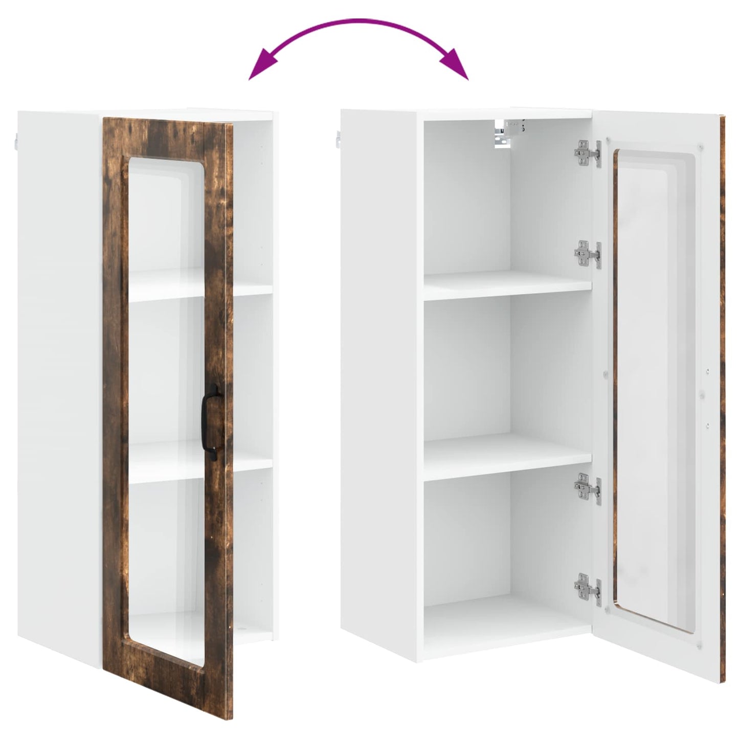 Keukenkast Gerookt eiken 40 x 31 x 100 cm Bewerkt hout is nu te koop bij PeponiXL, paradijselijk wonen!