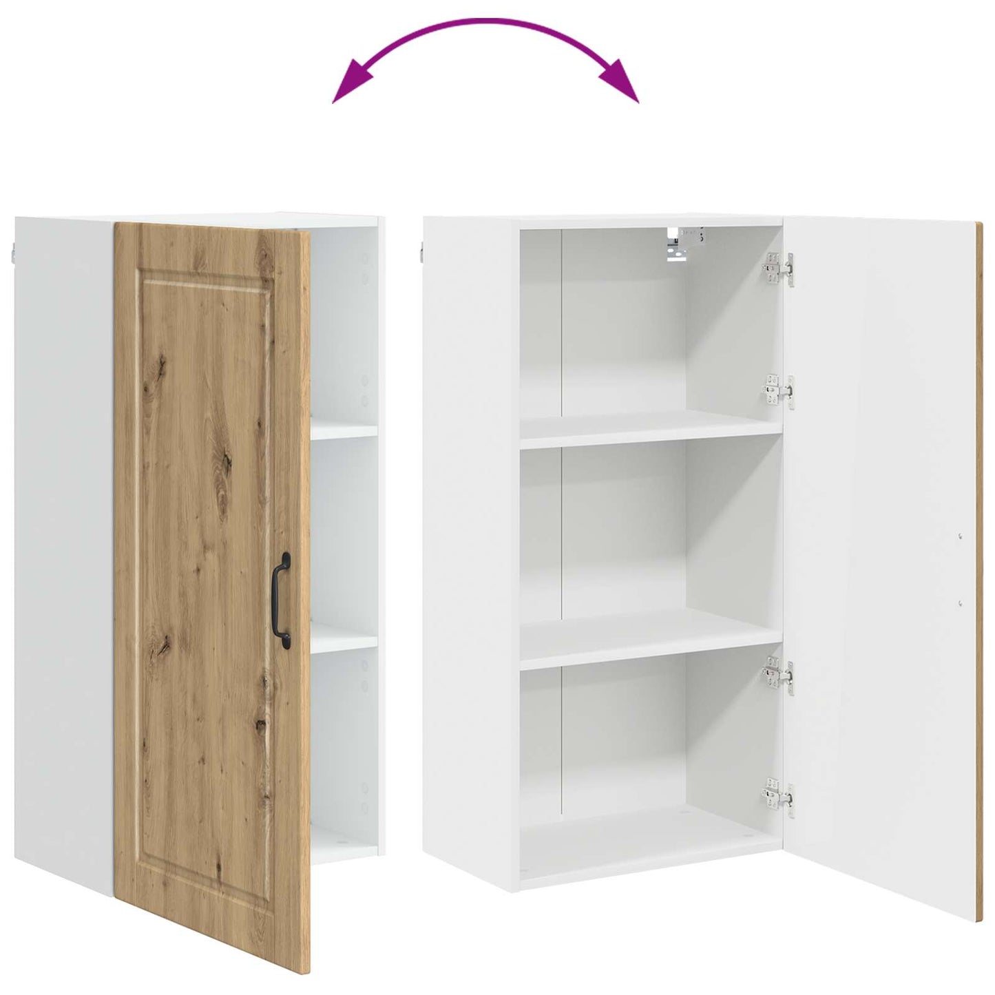 Vaatwasserpaneel Artisan Eiken 50 x 31 x 100 cm Bewerkt hout is nu te koop bij PeponiXL, paradijselijk wonen!