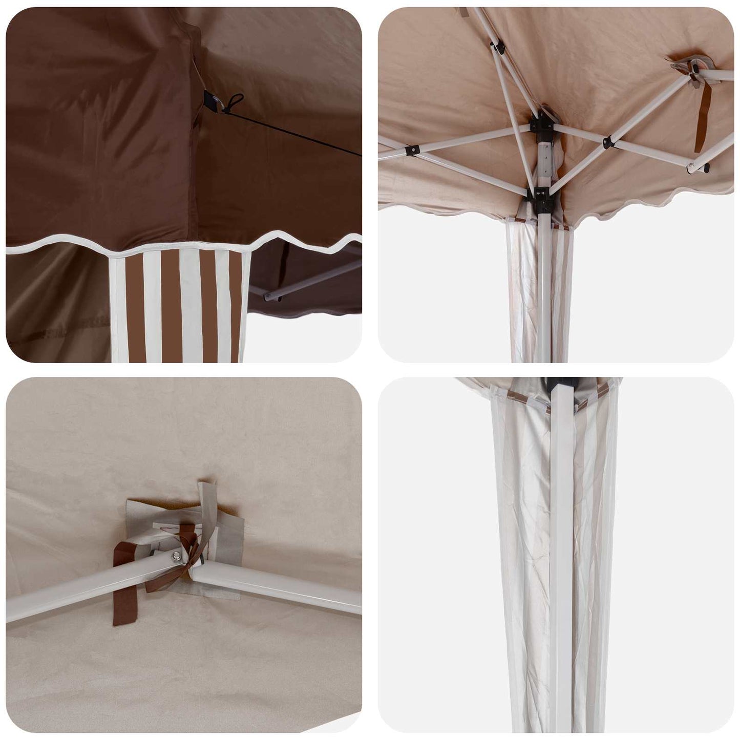 Pop-up Feesttent Bruin 288 x 288 x 245 cm Oxford Stof is nu te koop bij PeponiXL, paradijselijk wonen!
