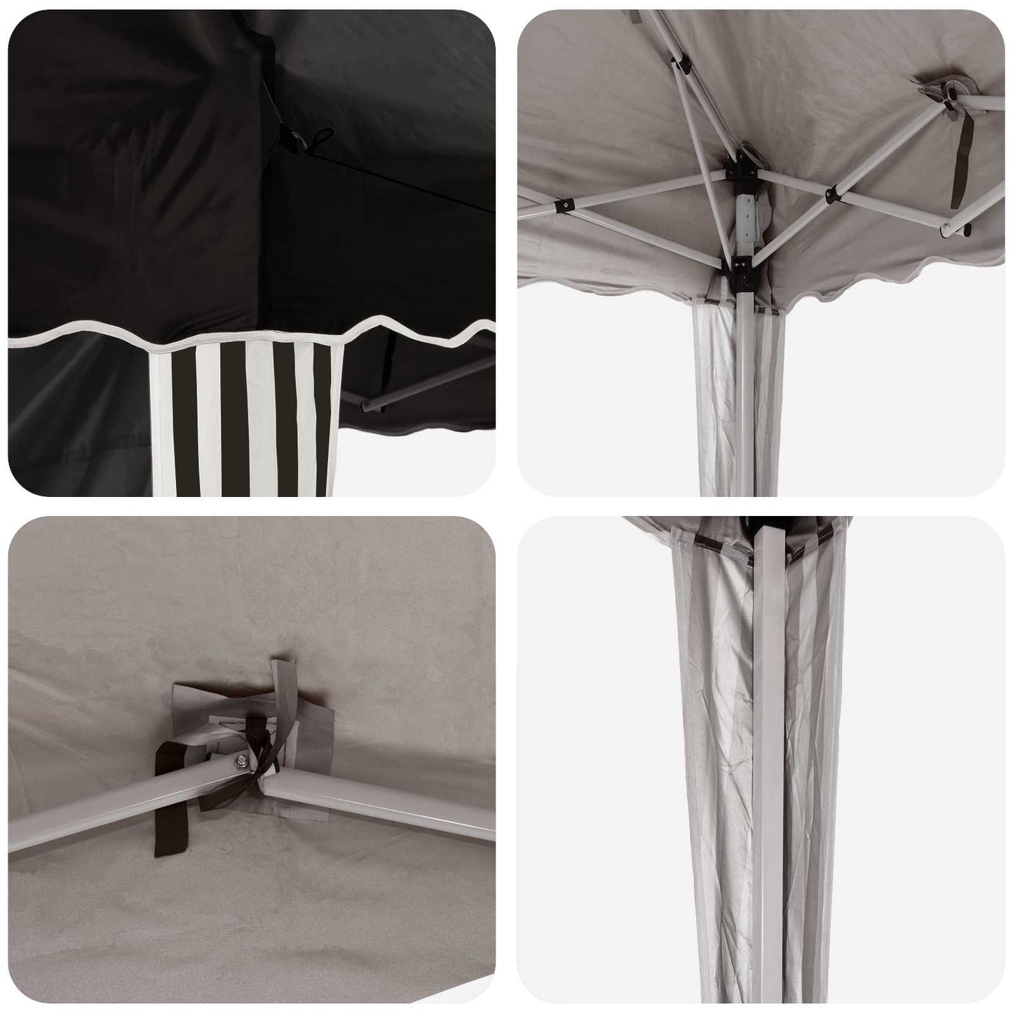 Pop-up Feesttent Zwart 288 x 288 x 245 cm Oxford Stof is nu te koop bij PeponiXL, paradijselijk wonen!