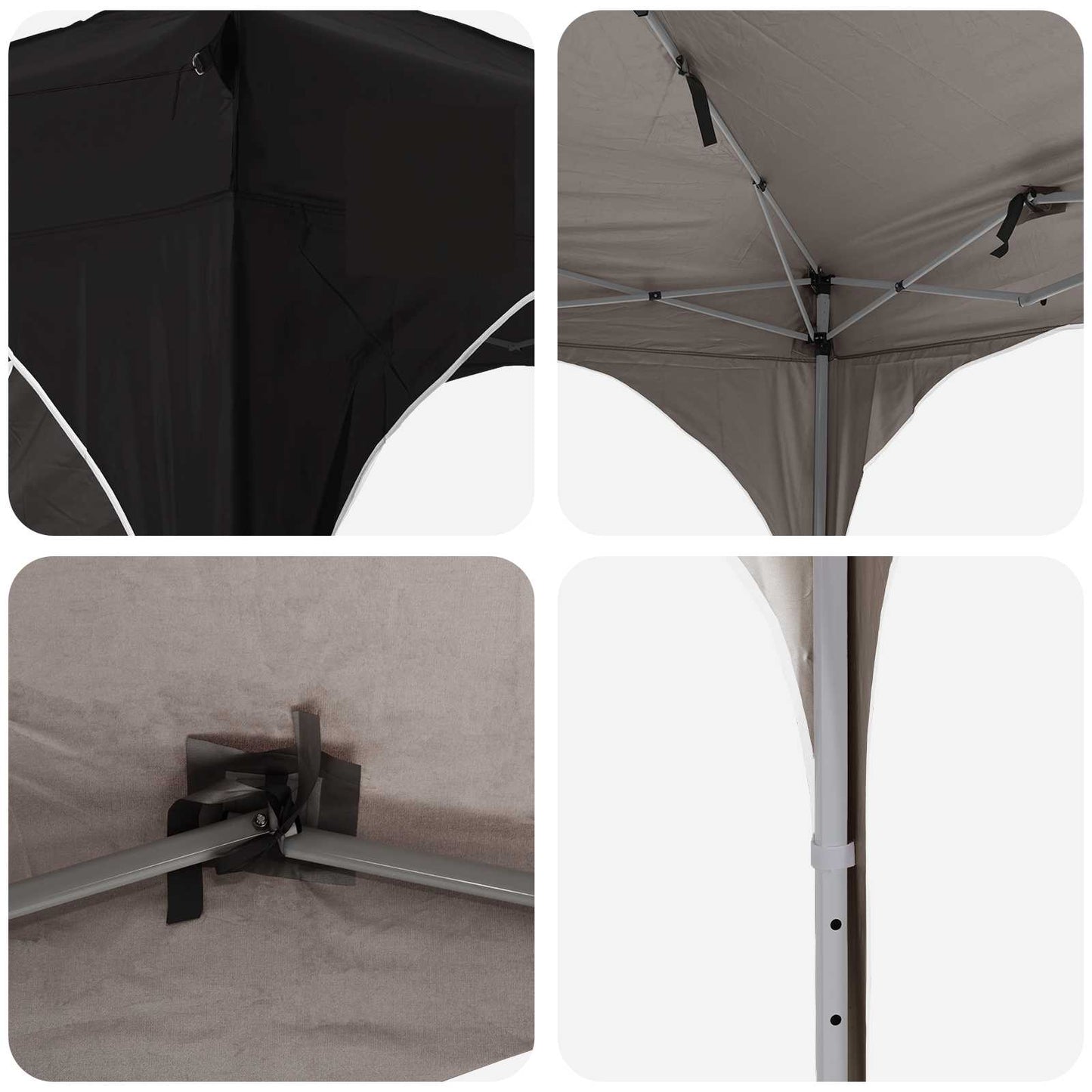 Pop-up Feesttent 290 x 290 x 245 cm Zwart is nu te koop bij PeponiXL, paradijselijk wonen!