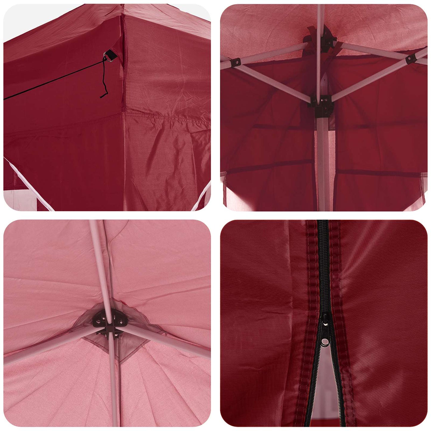 Pop-up Feesttent Bordeauxrood 575 x 288 x 245 cm Oxford Stof is nu te koop bij PeponiXL, paradijselijk wonen!