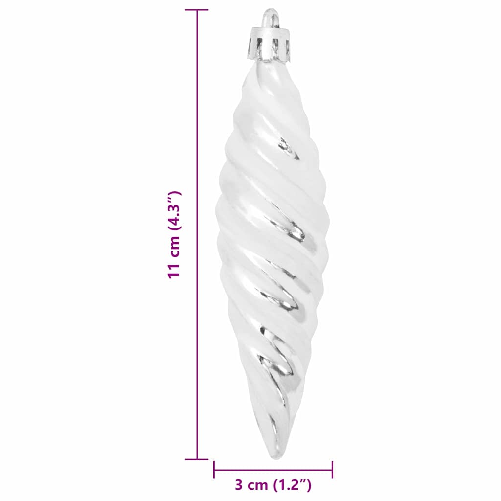 Kerst Spiralvorm Bal 40 pcs Zilver Kunststof is nu te koop bij PeponiXL, paradijselijk wonen!
