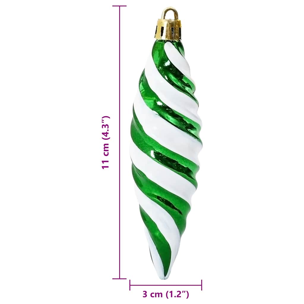 Kerst Spiralvorm Bal 40 pcs Groen Kunststof is nu te koop bij PeponiXL, paradijselijk wonen!