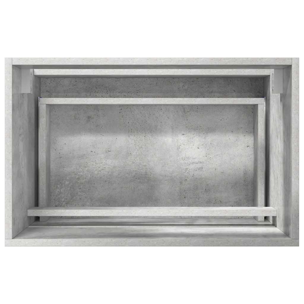 Badkamermeubelset Beton Grijs 60 x 38,3 x 45 cm Bewerkt hout is nu te koop bij PeponiXL, paradijselijk wonen!