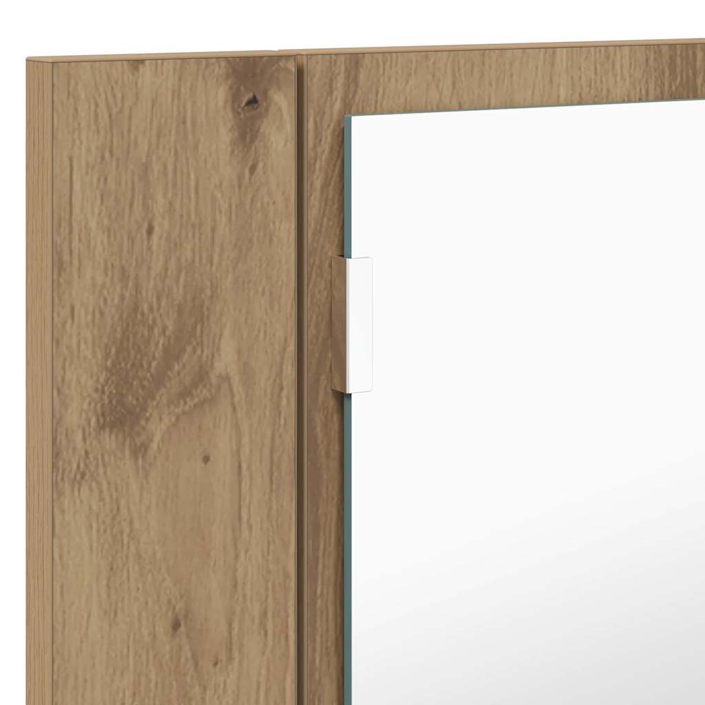 Badkamer spiegelkast Artisan Eiken 80 x 12 x 45 cm Bewerkt hout is nu te koop bij PeponiXL, paradijselijk wonen!