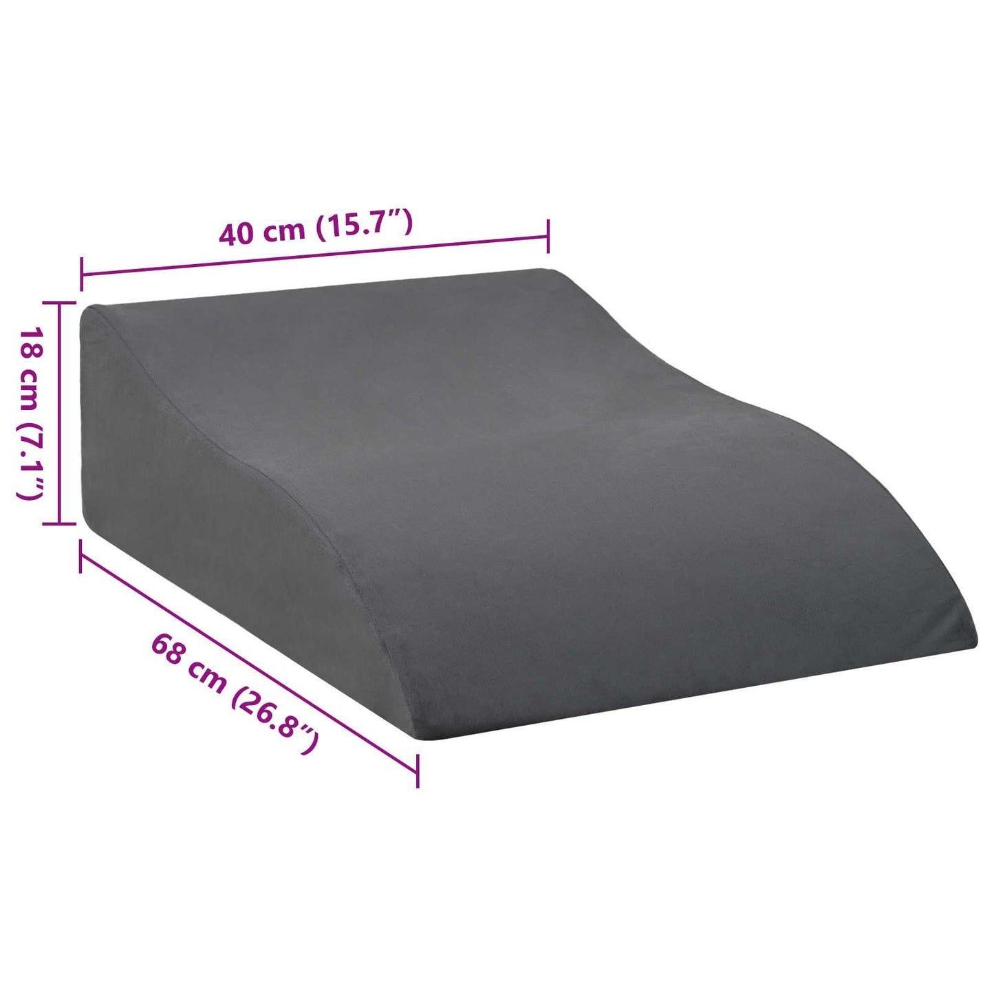 Been Kussen Grijs 68 x 40 x 18 cm PU Schuim is nu te koop bij PeponiXL, paradijselijk wonen!