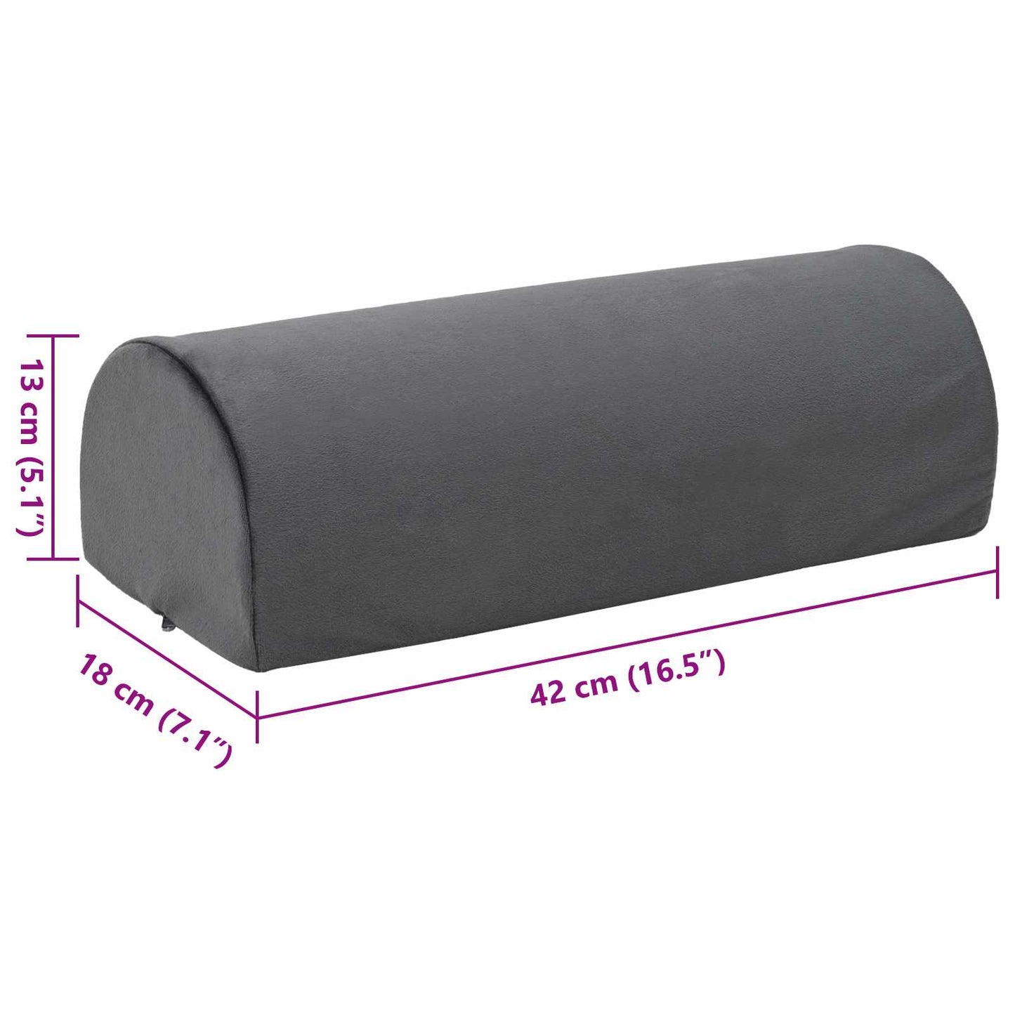 Voetensteun Kussen Effen Grijs 42 x 18 x 13 cm PU Schuim is nu te koop bij PeponiXL, paradijselijk wonen!