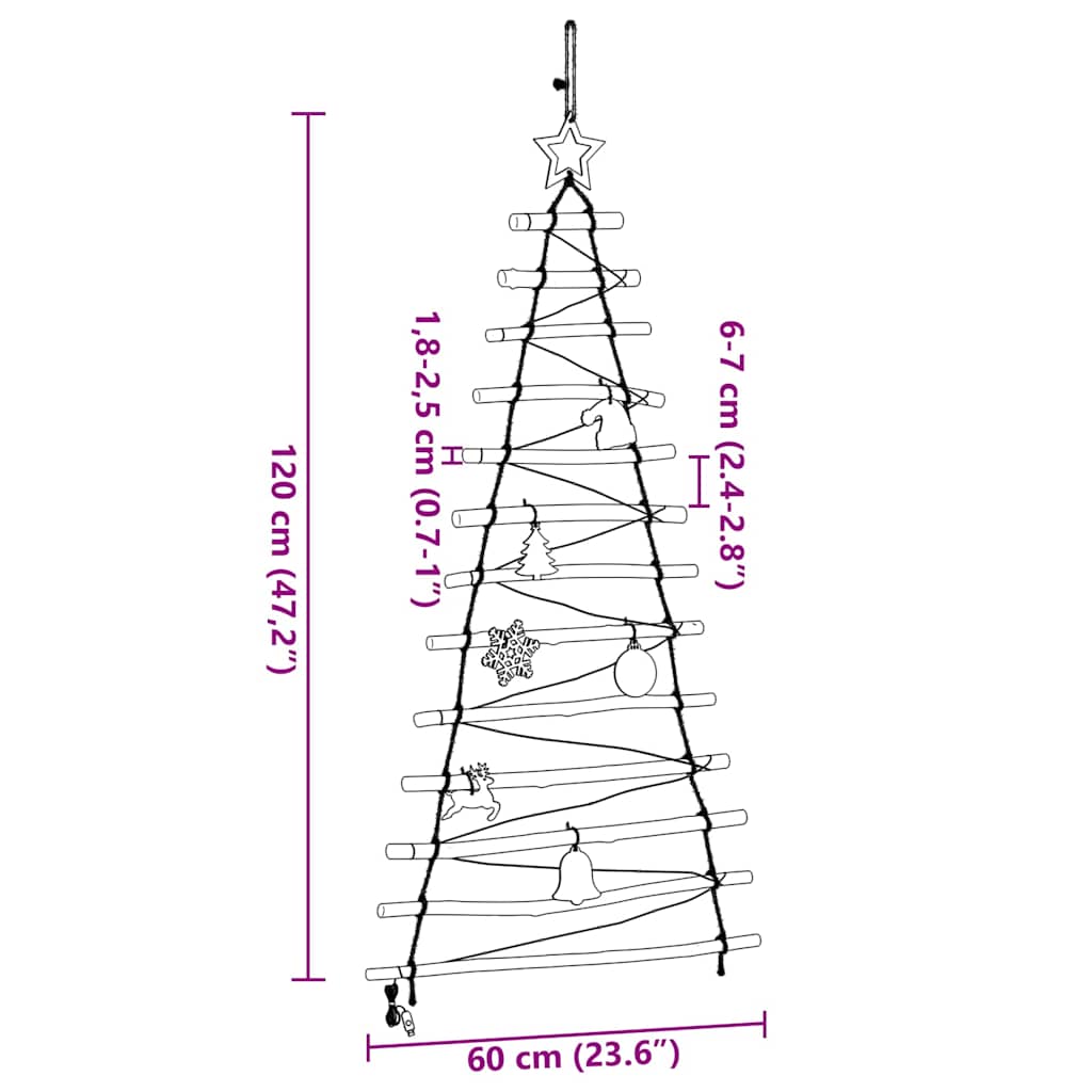 Kerstboom met 50 LED Naturel 120 cm massief essenhout is nu te koop bij PeponiXL, paradijselijk wonen!