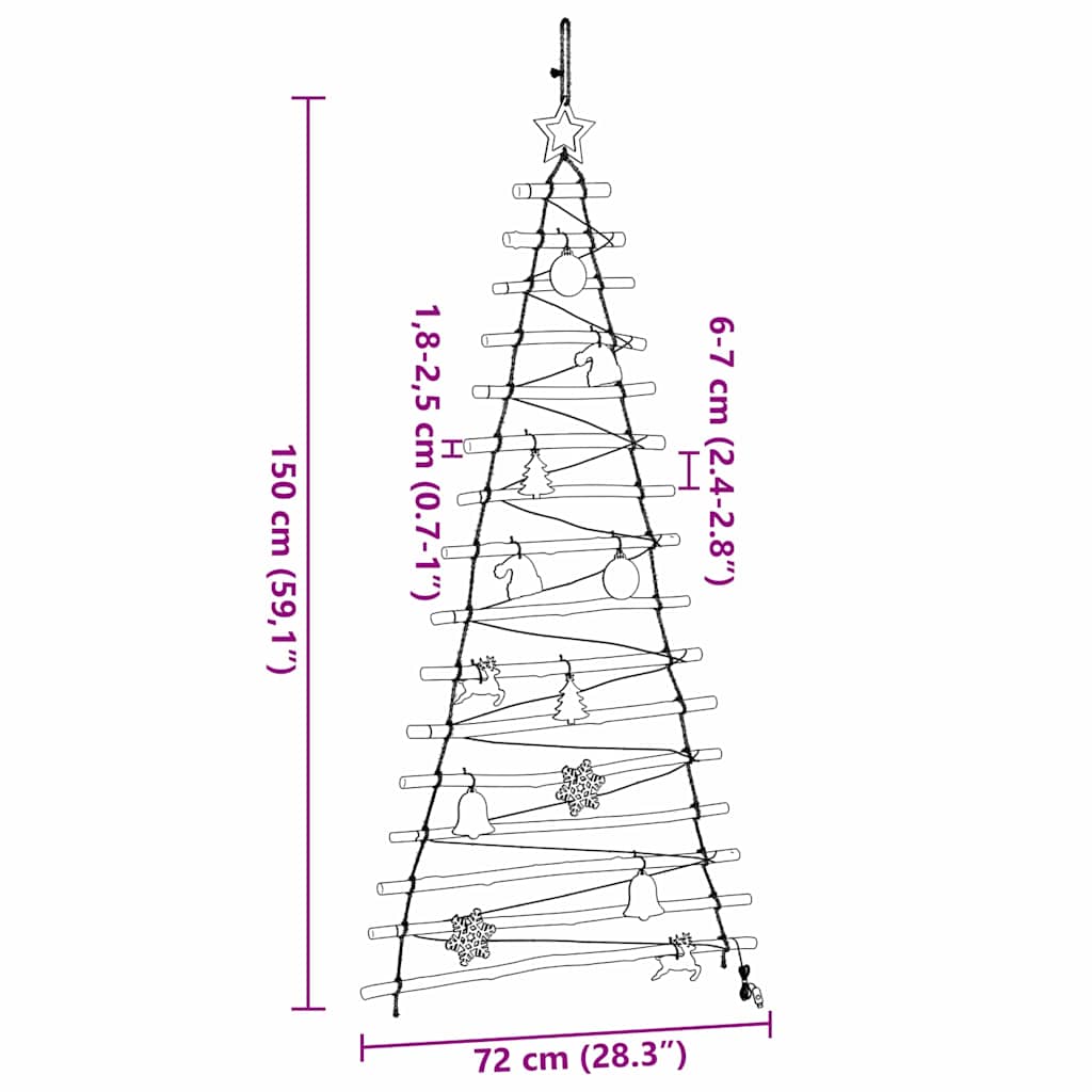 Kerstboom met 80 LED Naturel 150 cm massief essenhout is nu te koop bij PeponiXL, paradijselijk wonen!