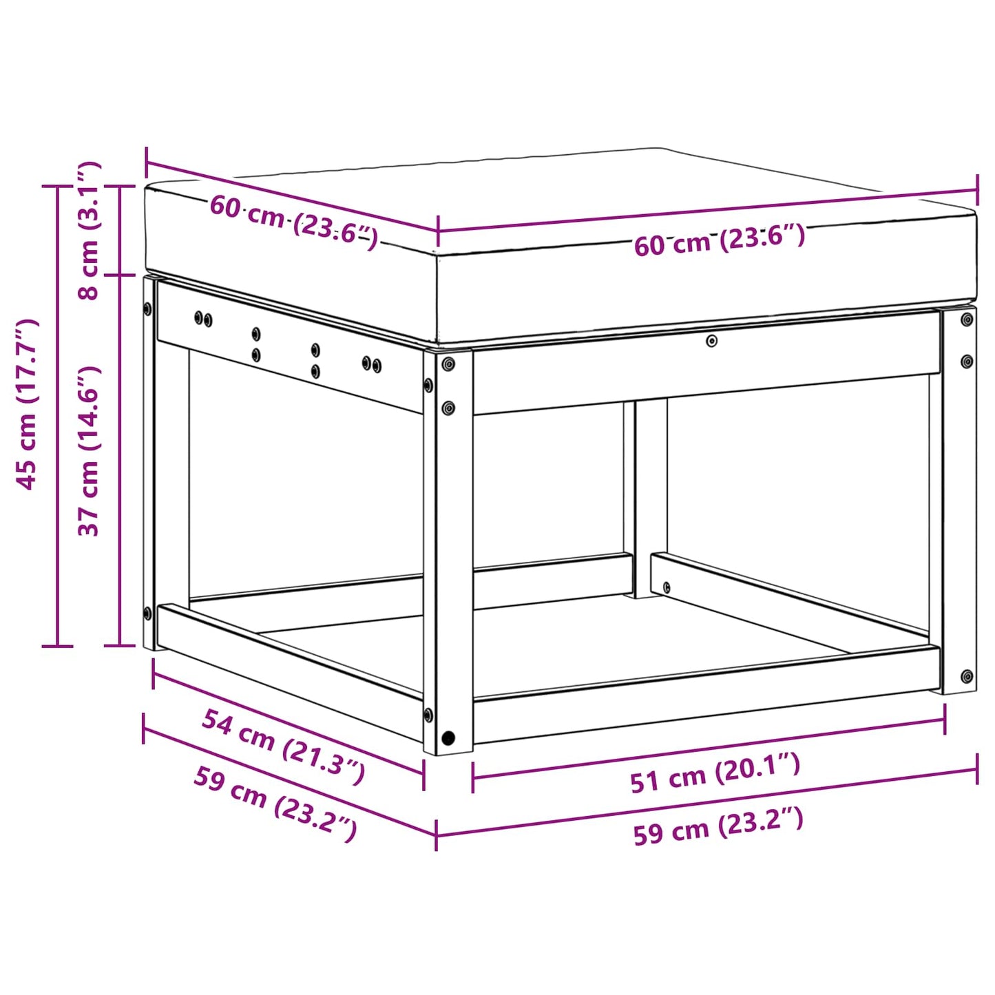 Buiten Voetenbank Massief Acaciahout Naturel is nu te koop bij PeponiXL, paradijselijk wonen!