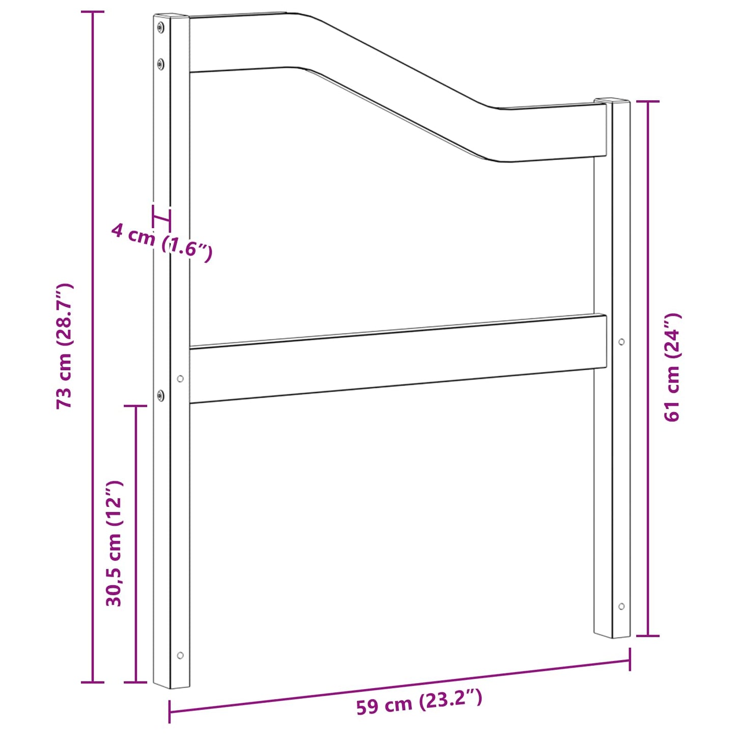Armleuning 2 pcs Naturel 59 x 4 x 73 cm Massief Acaciahout is nu te koop bij PeponiXL, paradijselijk wonen!