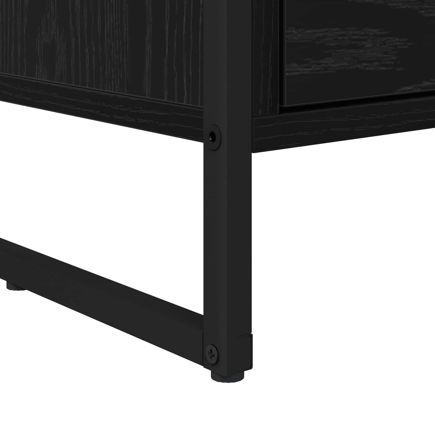 Nachtkastje 2 pcs Zwart Eiken 39,5 x 30 x 50 cm Bewerkt hout is nu te koop bij PeponiXL, paradijselijk wonen!