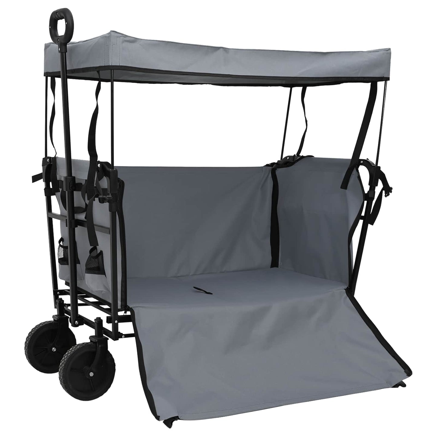 Vouwbare Handtrolley Grijs 105 x 56.5 x 116 cm Oxford Stof is nu te koop bij PeponiXL, paradijselijk wonen!