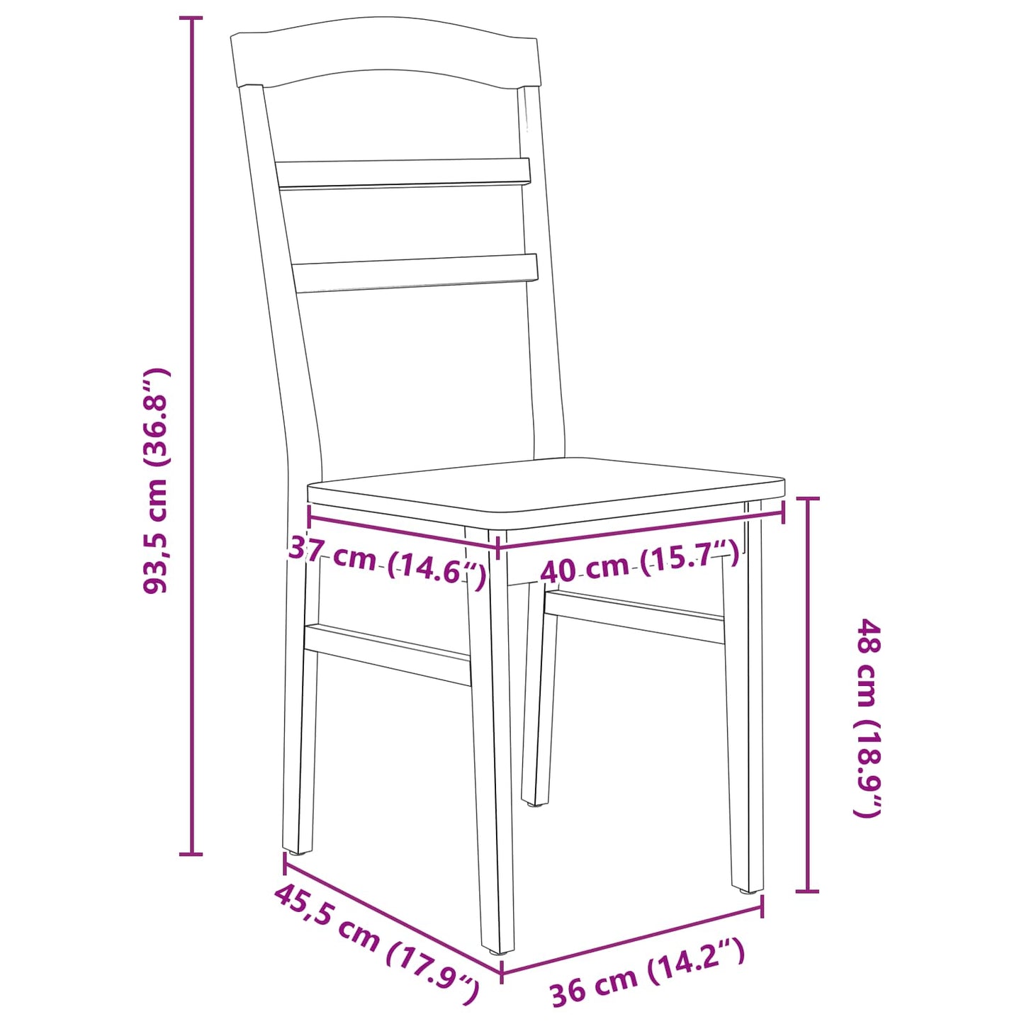 Eetkamerstoel 2 pcs Wit en Natuurlijk Massief Rubberhout is nu te koop bij PeponiXL, paradijselijk wonen!