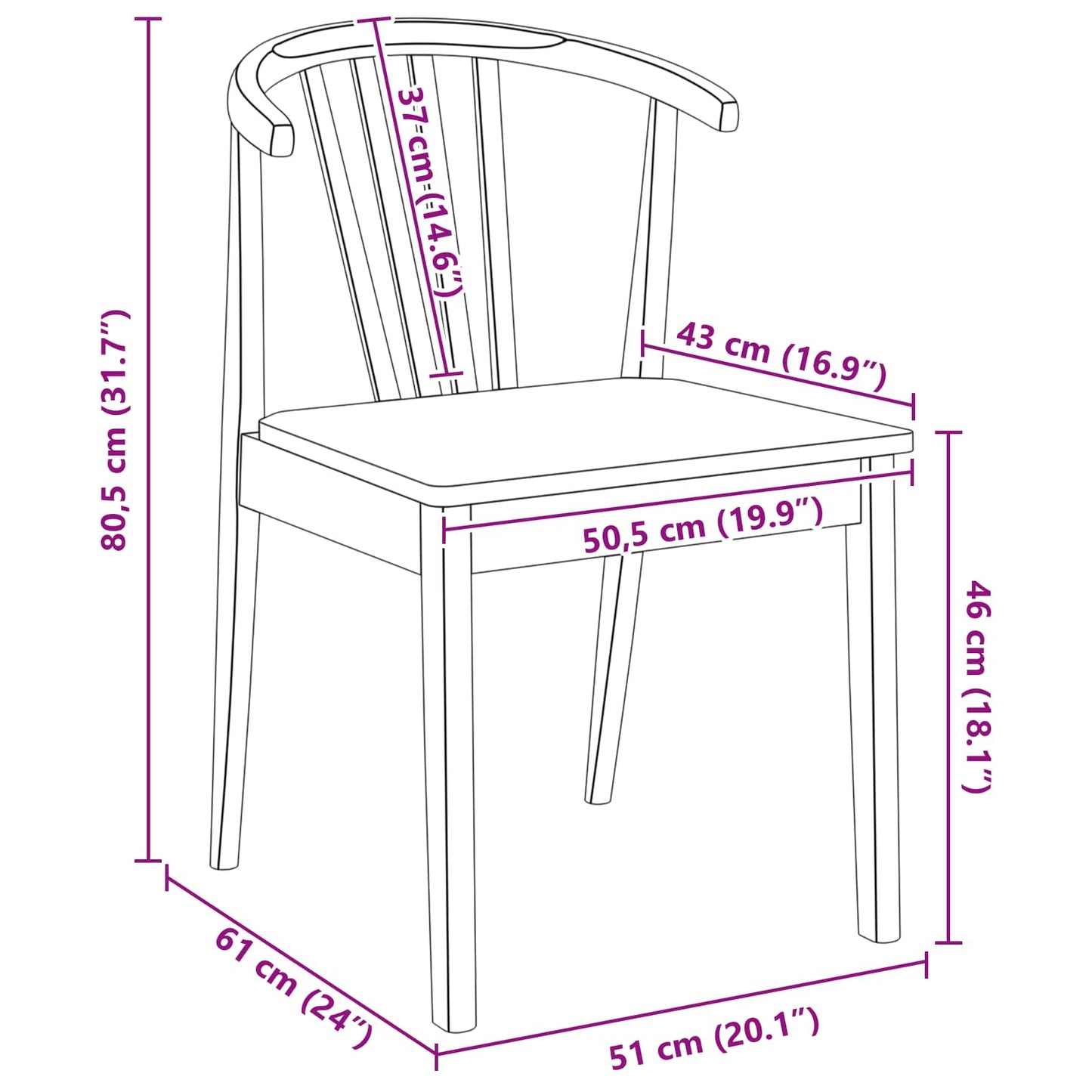 Eetkamerstoel 2 pcs wit en naturel Massief Rubberhout is nu te koop bij PeponiXL, paradijselijk wonen!