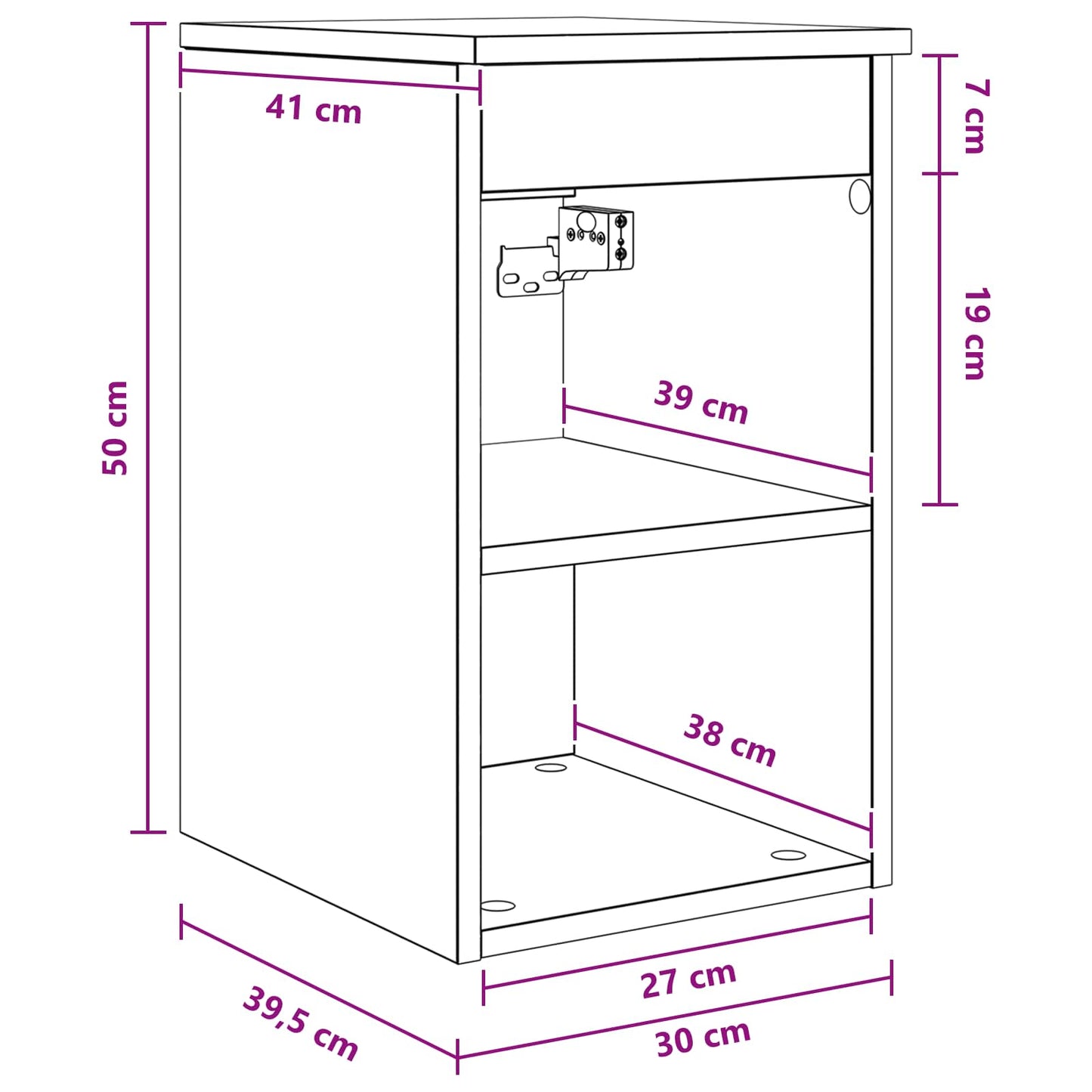 Badkamerkast Tussenin Betongrijs 30 x 35 x 50 cm Bewerkt hout is nu te koop bij PeponiXL, paradijselijk wonen!