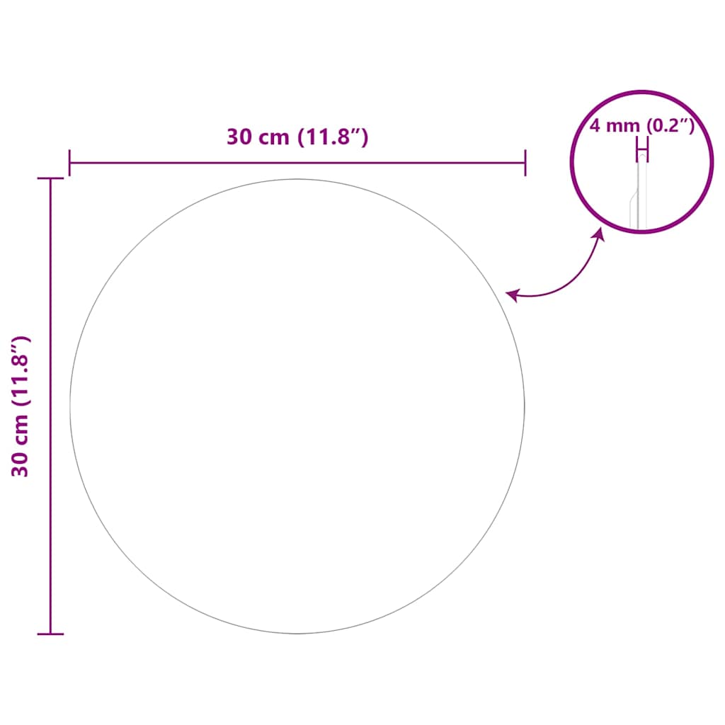 Wandspiegel Rond Ø 30 cm gehard glas is nu te koop bij PeponiXL, paradijselijk wonen!