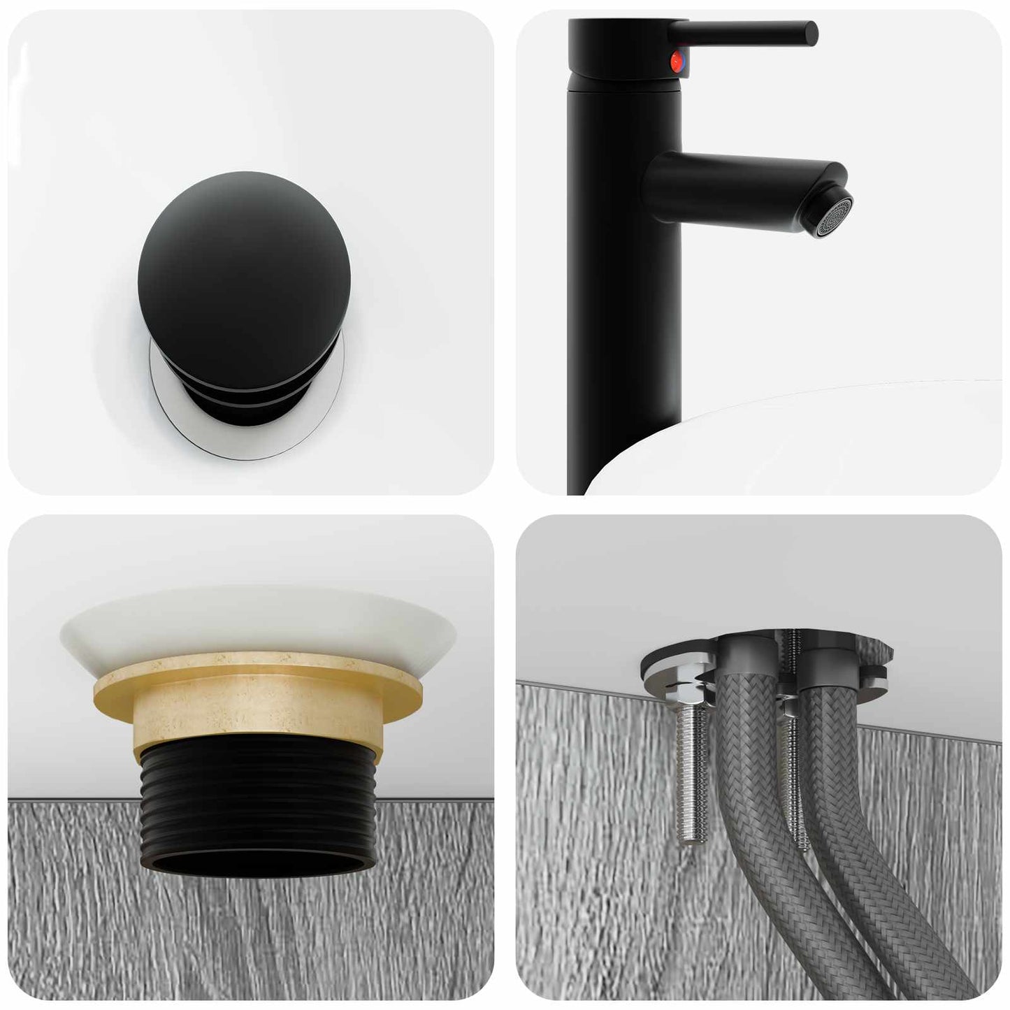 Badkamermeubelset 6 pcs Grijs Sonoma Bewerkt hout en glas is nu te koop bij PeponiXL, paradijselijk wonen!