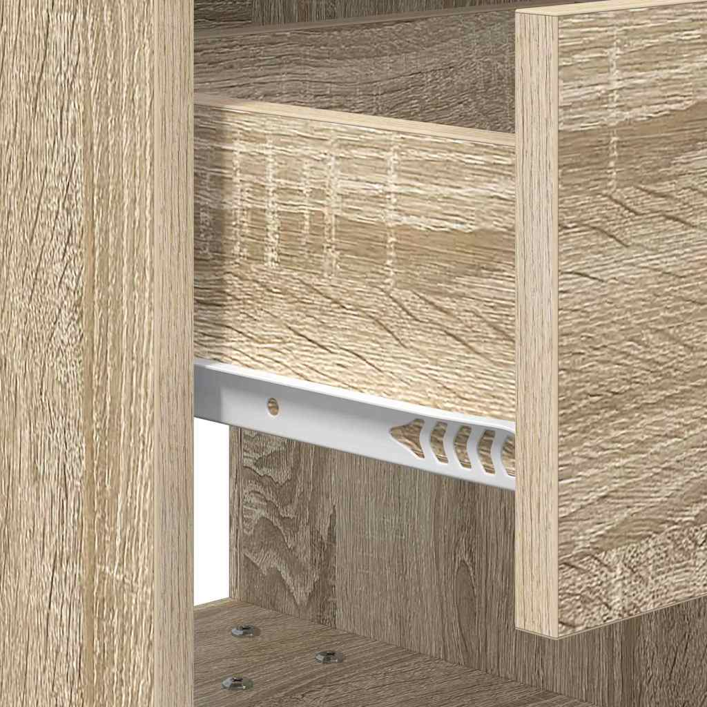 Nachtkastje Sonoma Eiken 40,5 x 40 x 48 cm Bewerkt hout is nu te koop bij PeponiXL, paradijselijk wonen!
