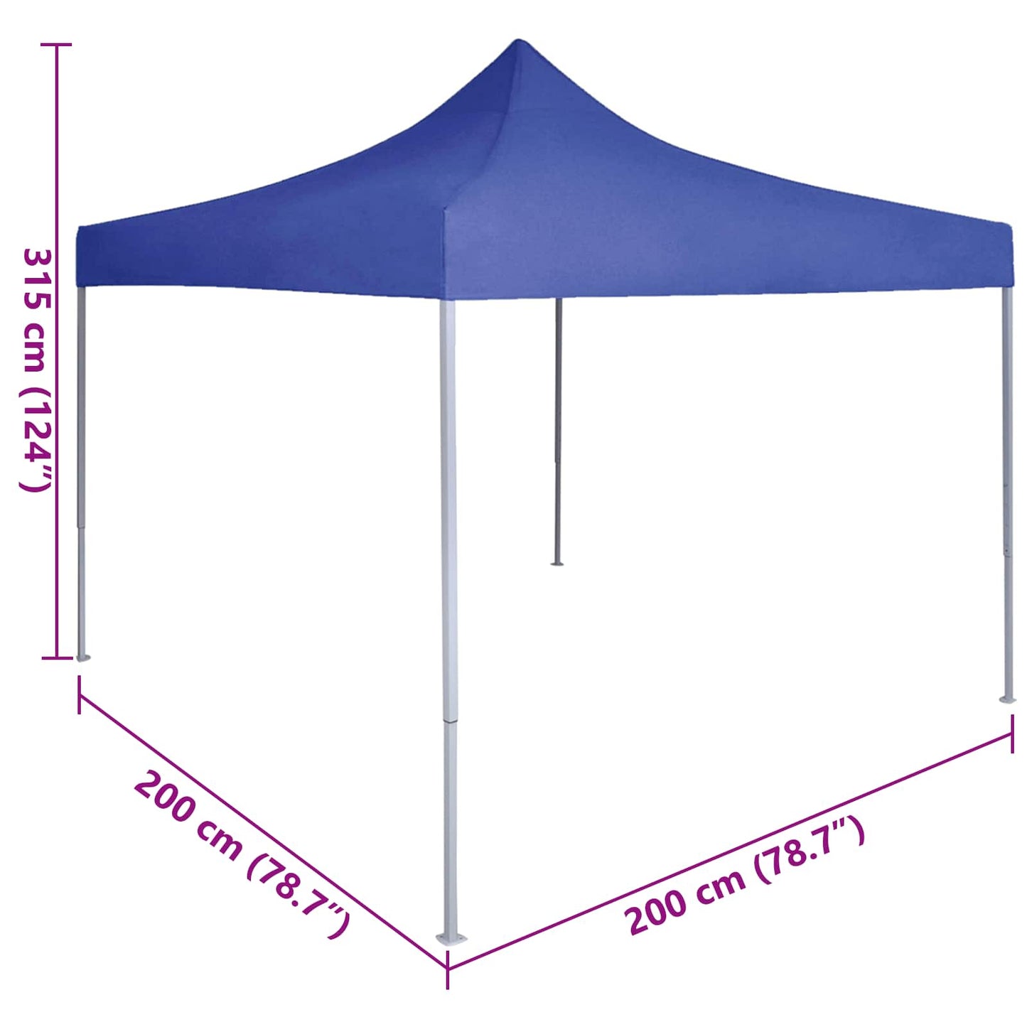 Partytent Blauw 200 x 200 x 315 cm Oxford Stof is nu te koop bij PeponiXL, paradijselijk wonen!