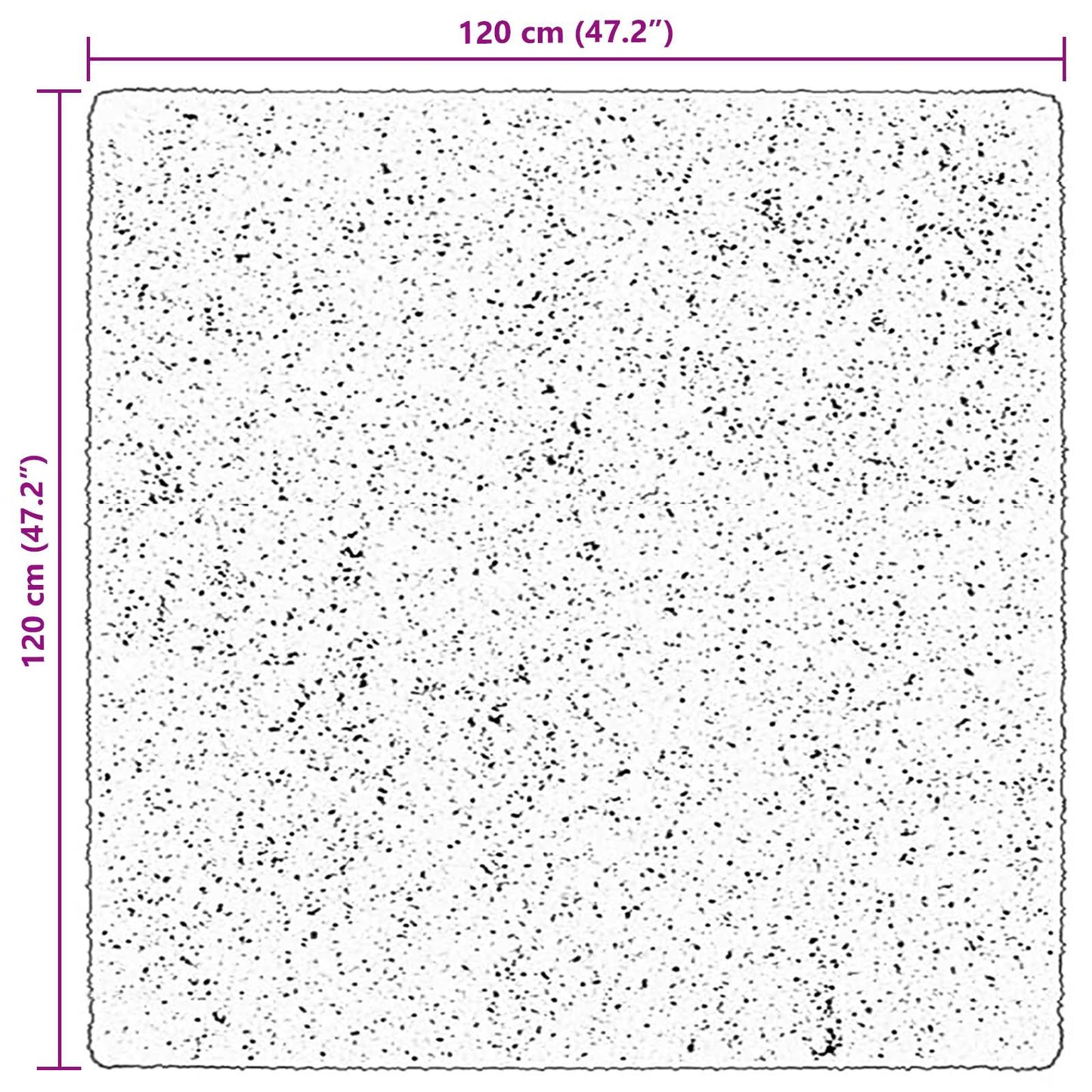 Vloerkleden Vierkant HUARTE Bruin 120 x 120 cm Polyester is nu te koop bij PeponiXL, paradijselijk wonen!