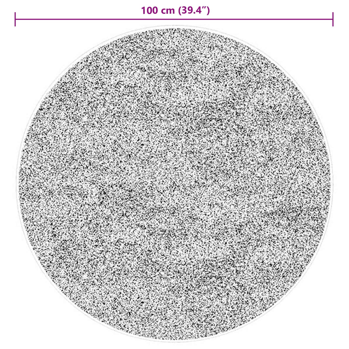 Vloerkleden Rond HUARTE Bruin Ø 100 CM Polyester is nu te koop bij PeponiXL, paradijselijk wonen!