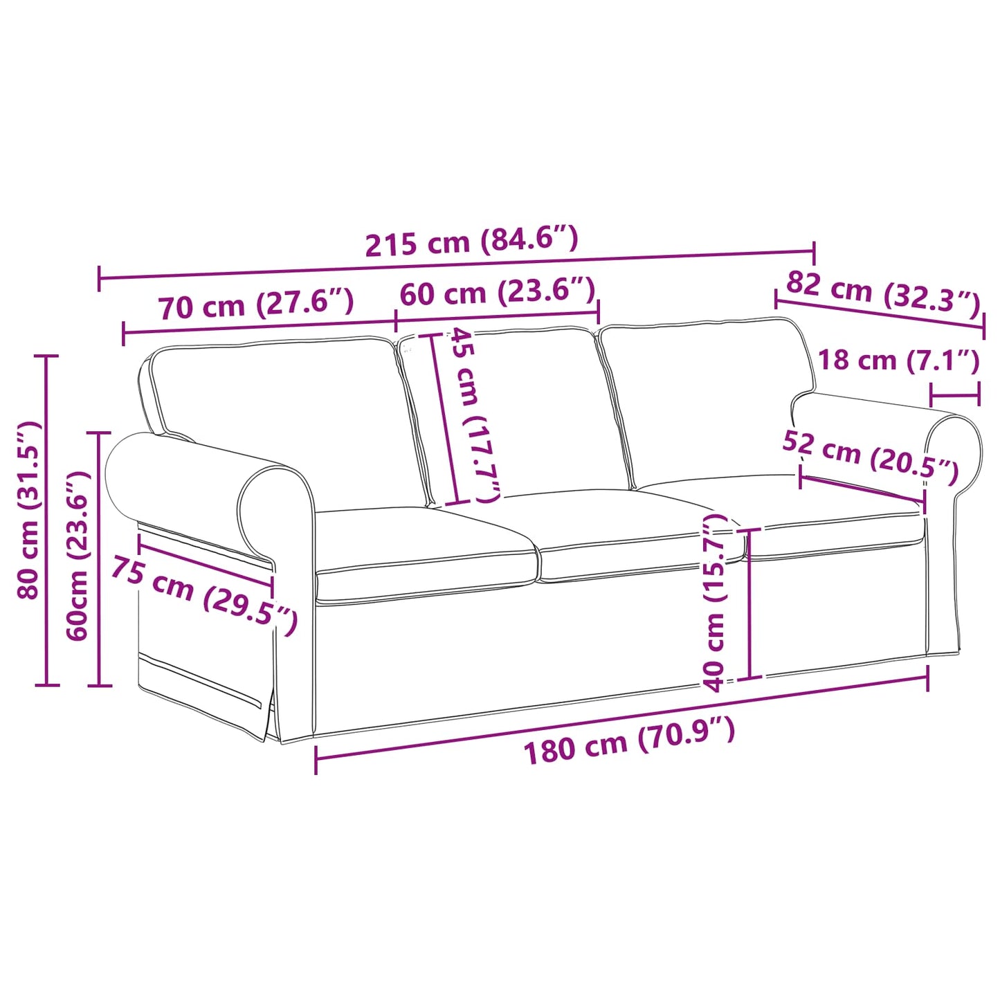 Bankstel 2 pcs Donkergroen 215 x 82 x 80 cm Stof is nu te koop bij PeponiXL, paradijselijk wonen!