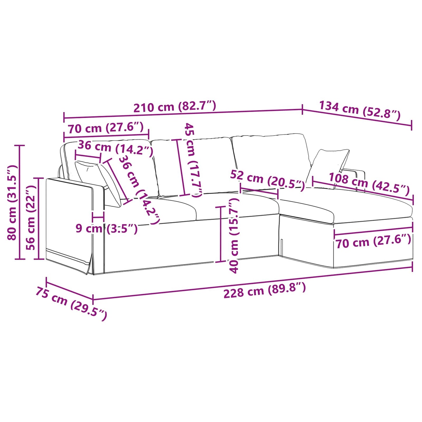 Bank Blauw 198 x 134 x 80 cm Fluweel is nu te koop bij PeponiXL, paradijselijk wonen!