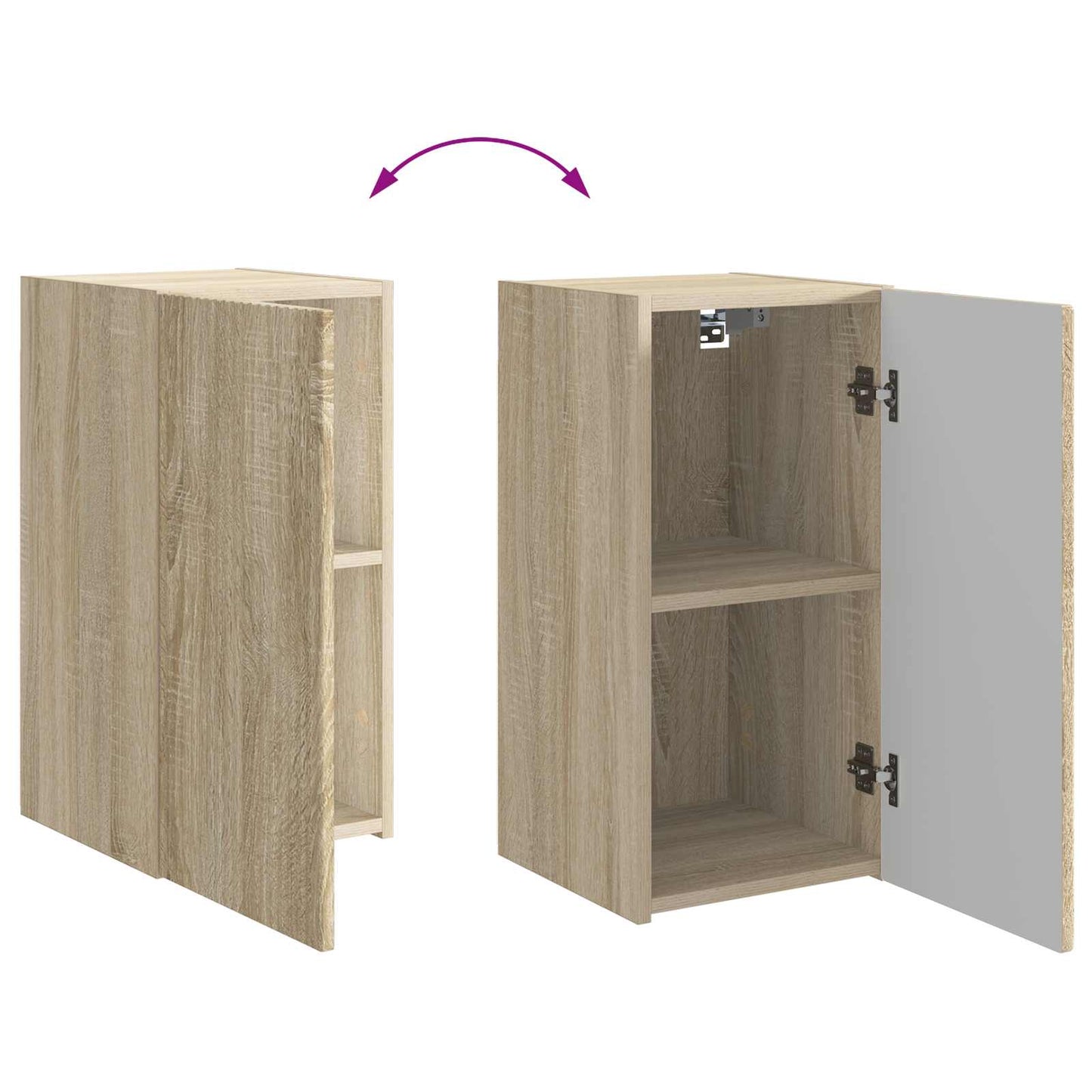 Tv-meubelset Wandgemonteerd 6 pcs Sonoma Eiken Bewerkt hout is nu te koop bij PeponiXL, paradijselijk wonen!