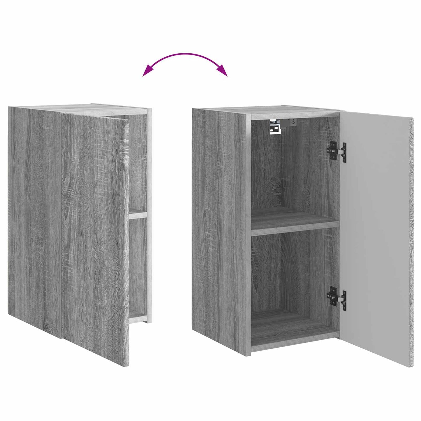 Tv-meubelset Wandgemonteerd 6 pcs Grijs Sonoma Bewerkt hout is nu te koop bij PeponiXL, paradijselijk wonen!
