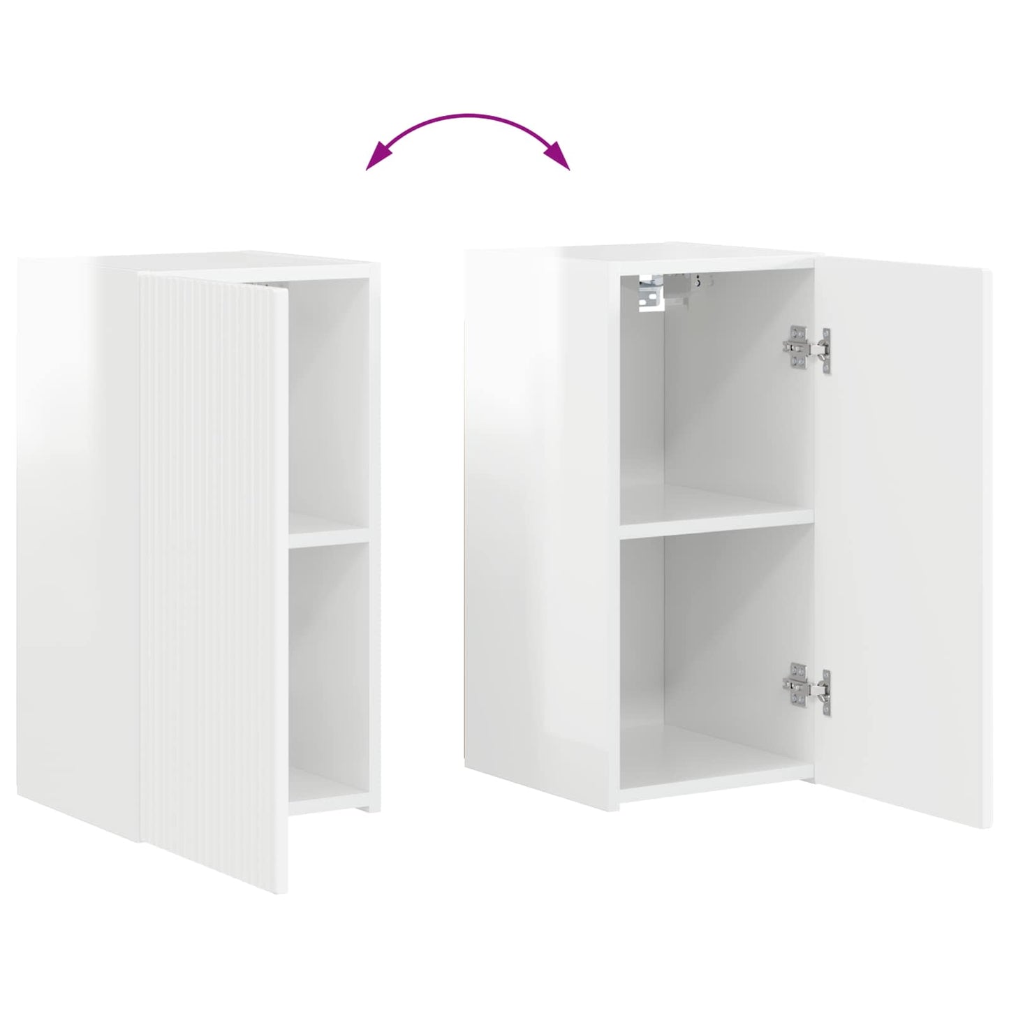 Tv-meubelset 6 pcs Hoogglans wit Bewerkt hout is nu te koop bij PeponiXL, paradijselijk wonen!
