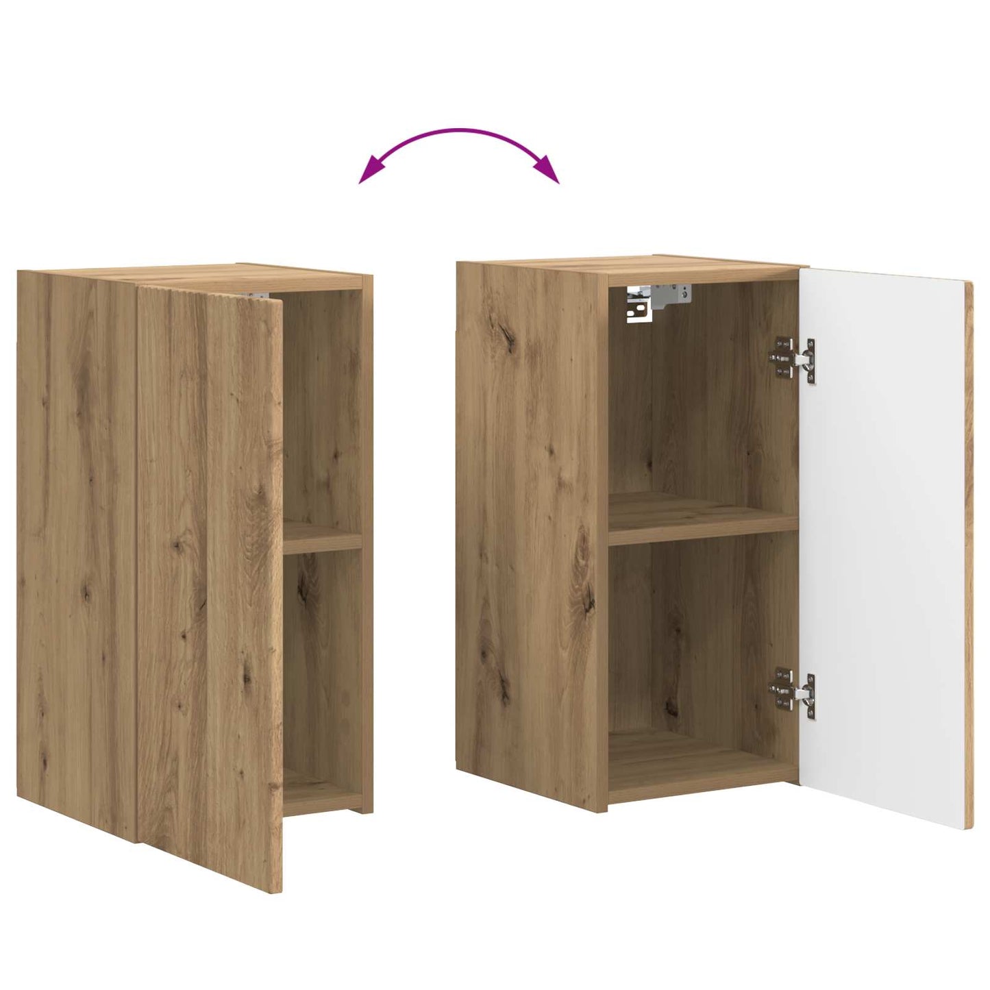 Tv-meubelset 6 pcs Artisan Eiken Bewerkt hout is nu te koop bij PeponiXL, paradijselijk wonen!
