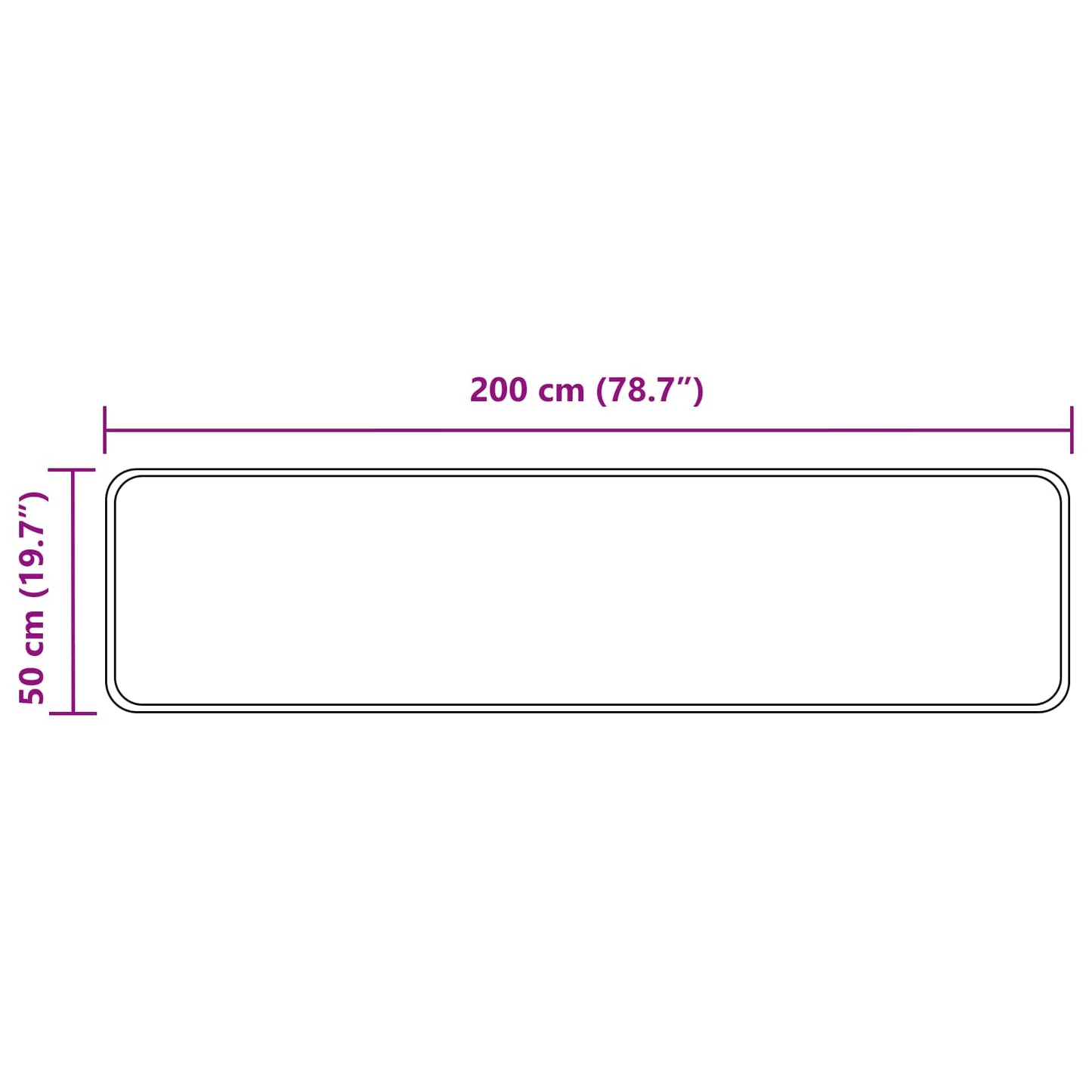 Vloerkleedloper MARSA Zwart 50 x 200 cm Polyester en PVC is nu te koop bij PeponiXL, paradijselijk wonen!