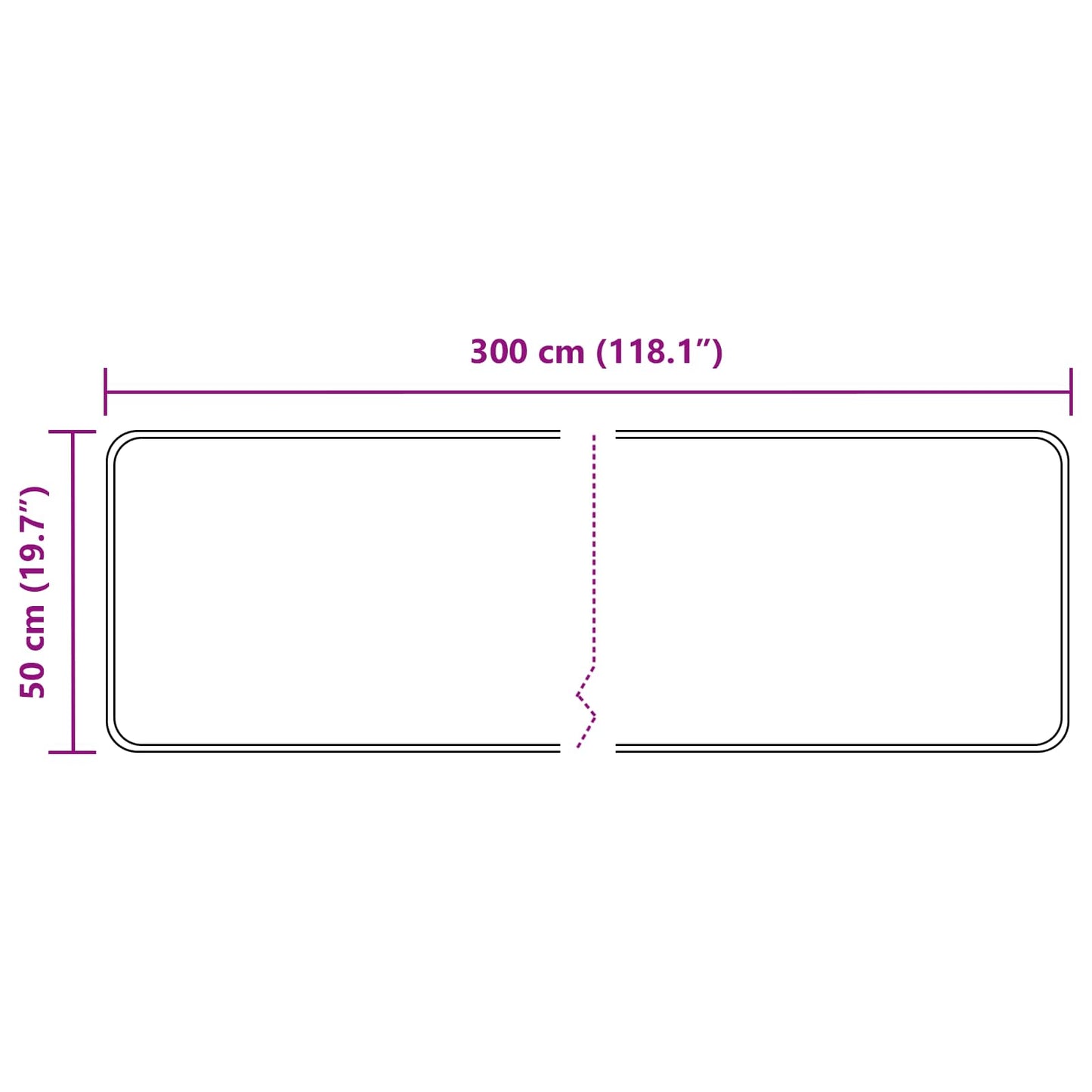 Vloerkleedloper MARSA Zwart 50 x 300 cm Polyester en PVC is nu te koop bij PeponiXL, paradijselijk wonen!