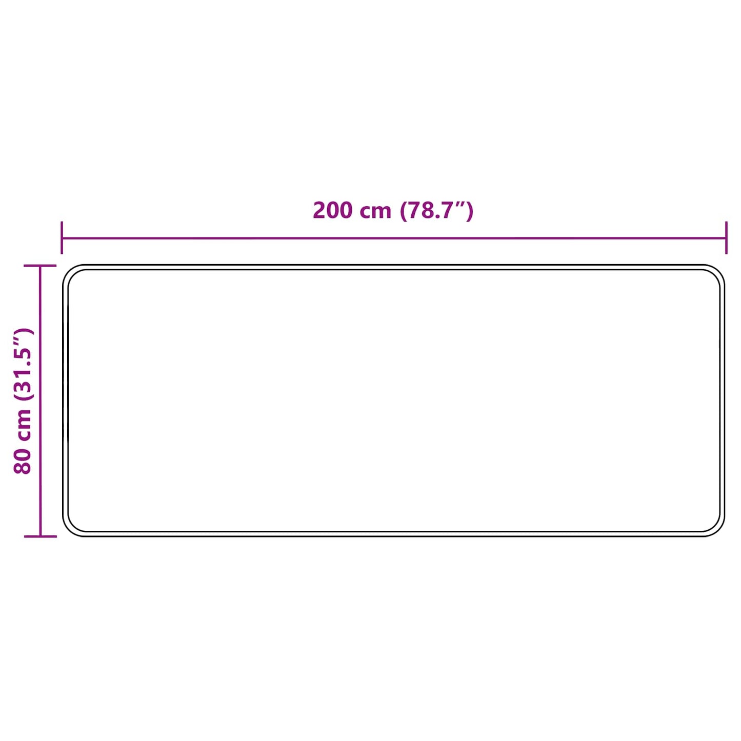Vloerkleedloper MARSA Zwart 80 x 200 cm Polyester en PVC is nu te koop bij PeponiXL, paradijselijk wonen!